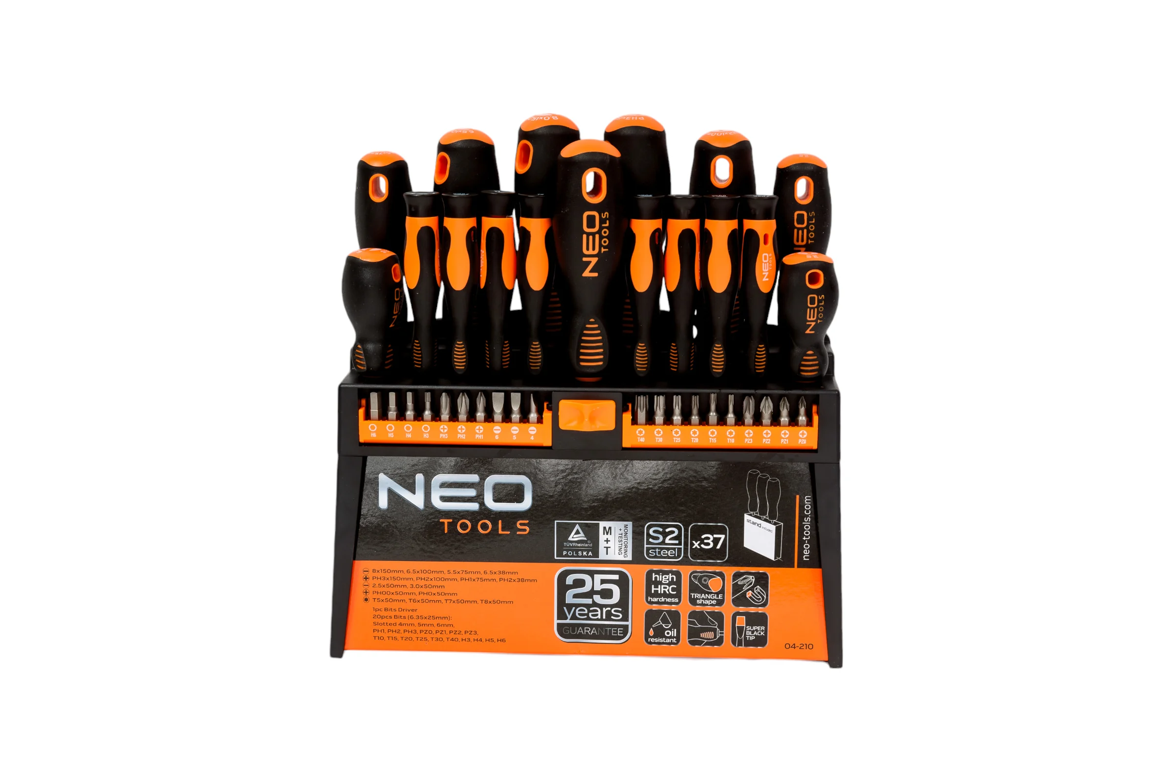 Набор отверток и насадок NEO Tools 37шт. 04-210