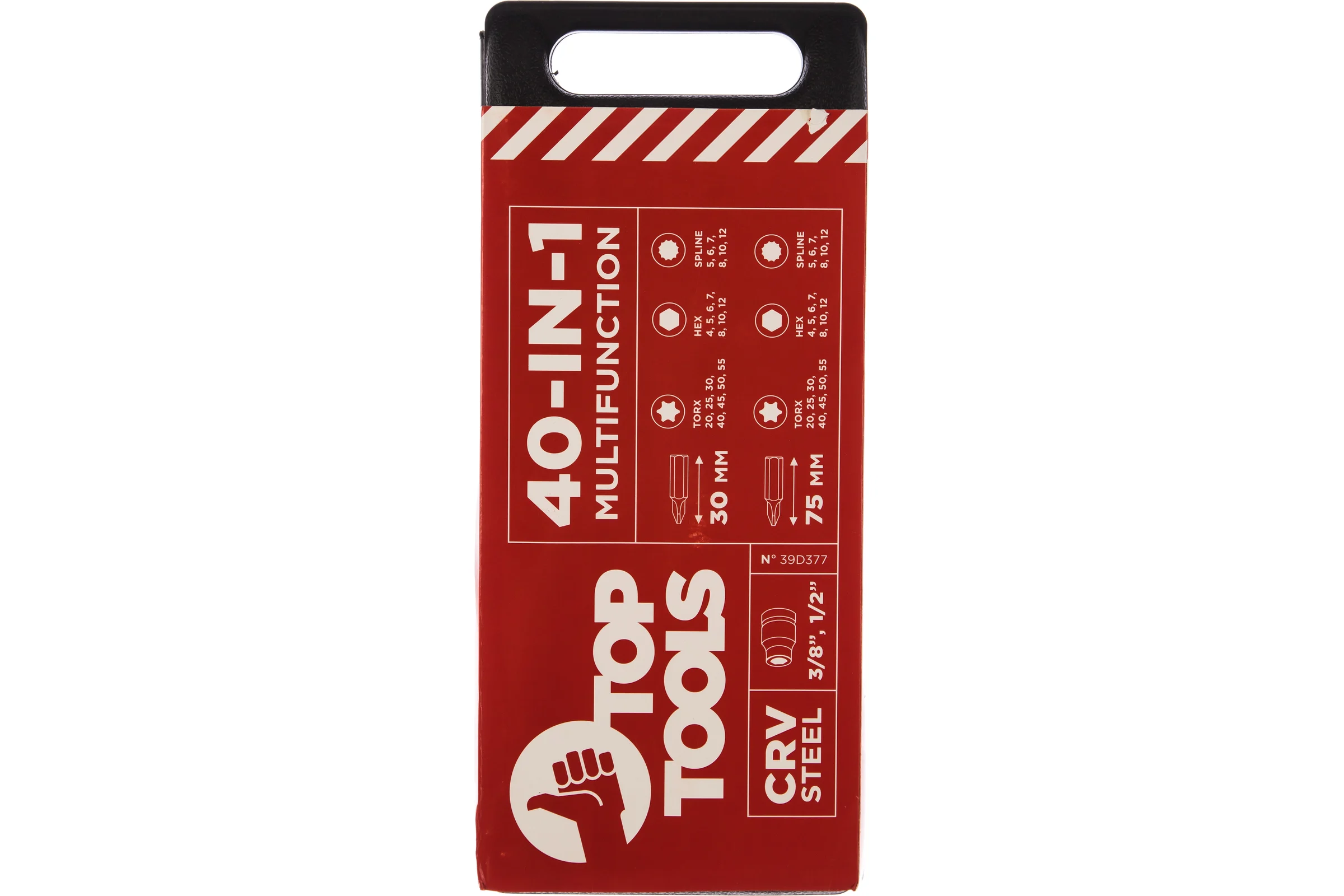 Набор шестигранных насадок Spline, Torx, 40 шт. Top Tools 39D377