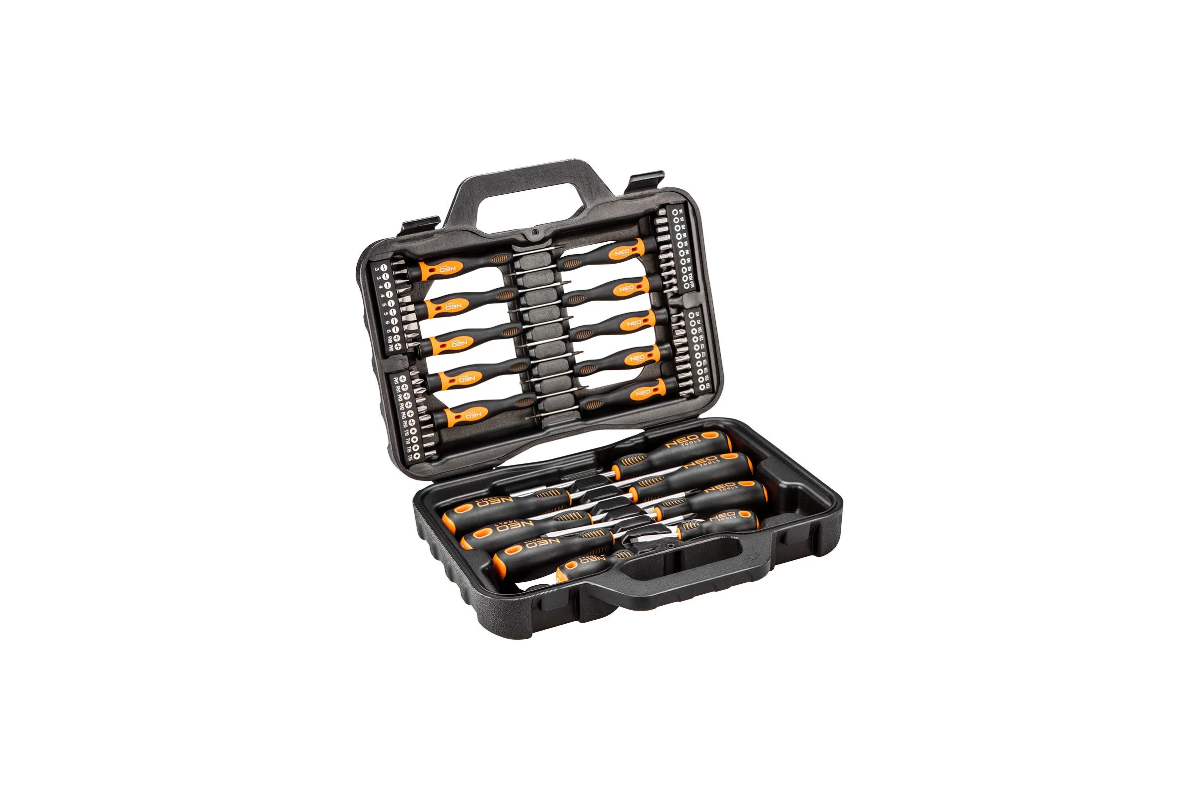 Набор отверток и насадок 58 штук NEO Tools сталь S2, Torx( T) PH SL  04-211