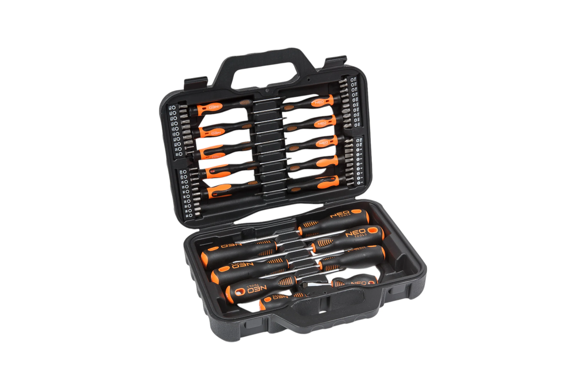 Набор отверток и насадок 58 штук NEO Tools сталь S2, Torx( T) PH SL  04-211