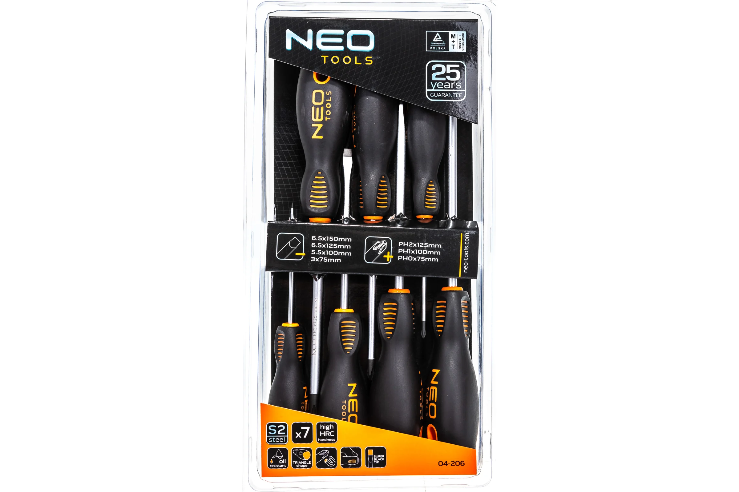 Набор отверток NEO Tools SL/PH 7 шт двухкомп рукоятка 04-206