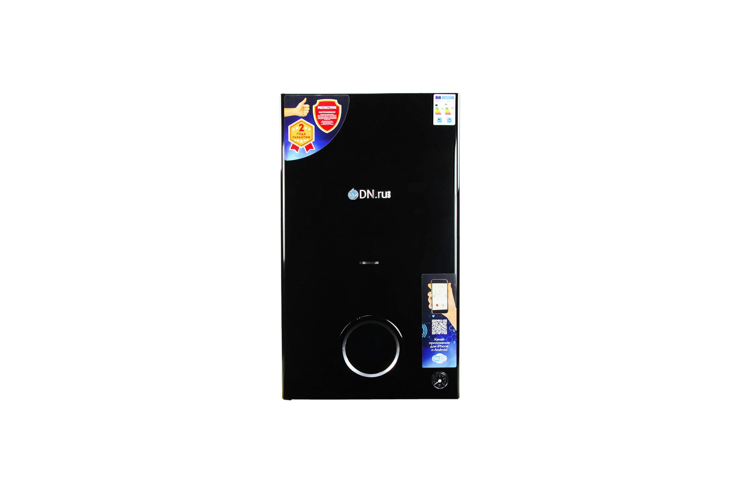 Котел газовый двухконтурный DN.ru 18кВт, с Wi-Fi GB18CD-B настенный, черный D380-00002