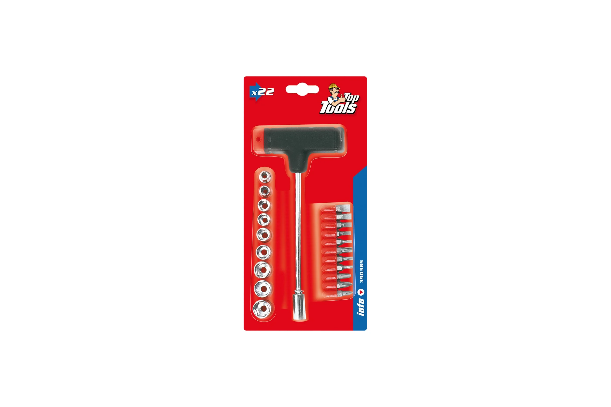Набор насадок и сменных головок с держателем Top Tools 21шт. 39D385