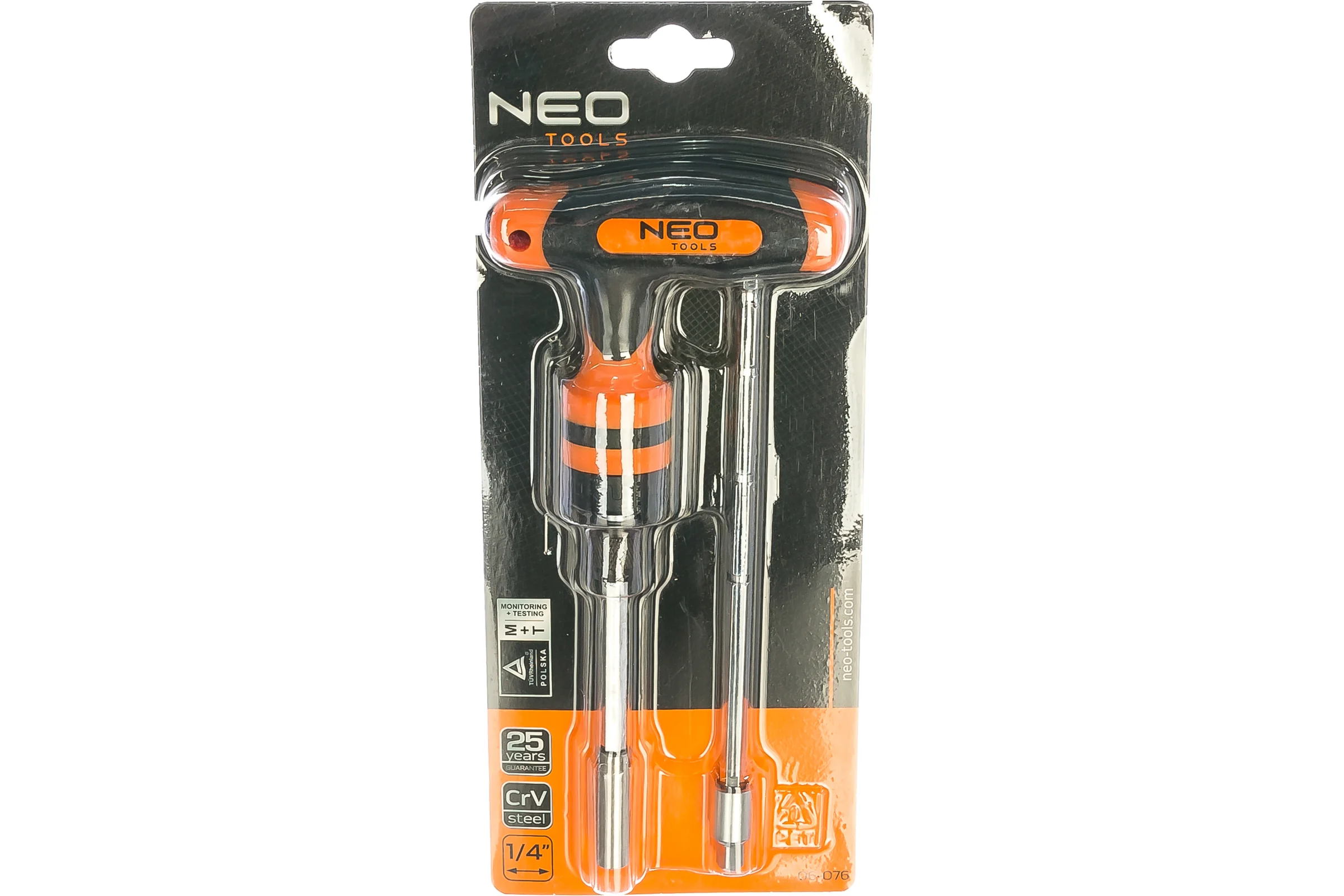 Держатель насадок c трещоткой 1/4 с длинным стержнем NEO Tools 06-076