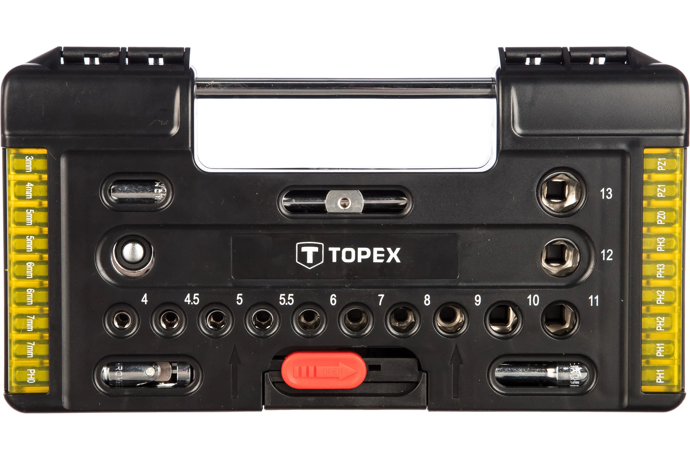 Набор насадок с держателем, 57 шт. TOPEX 39D345
