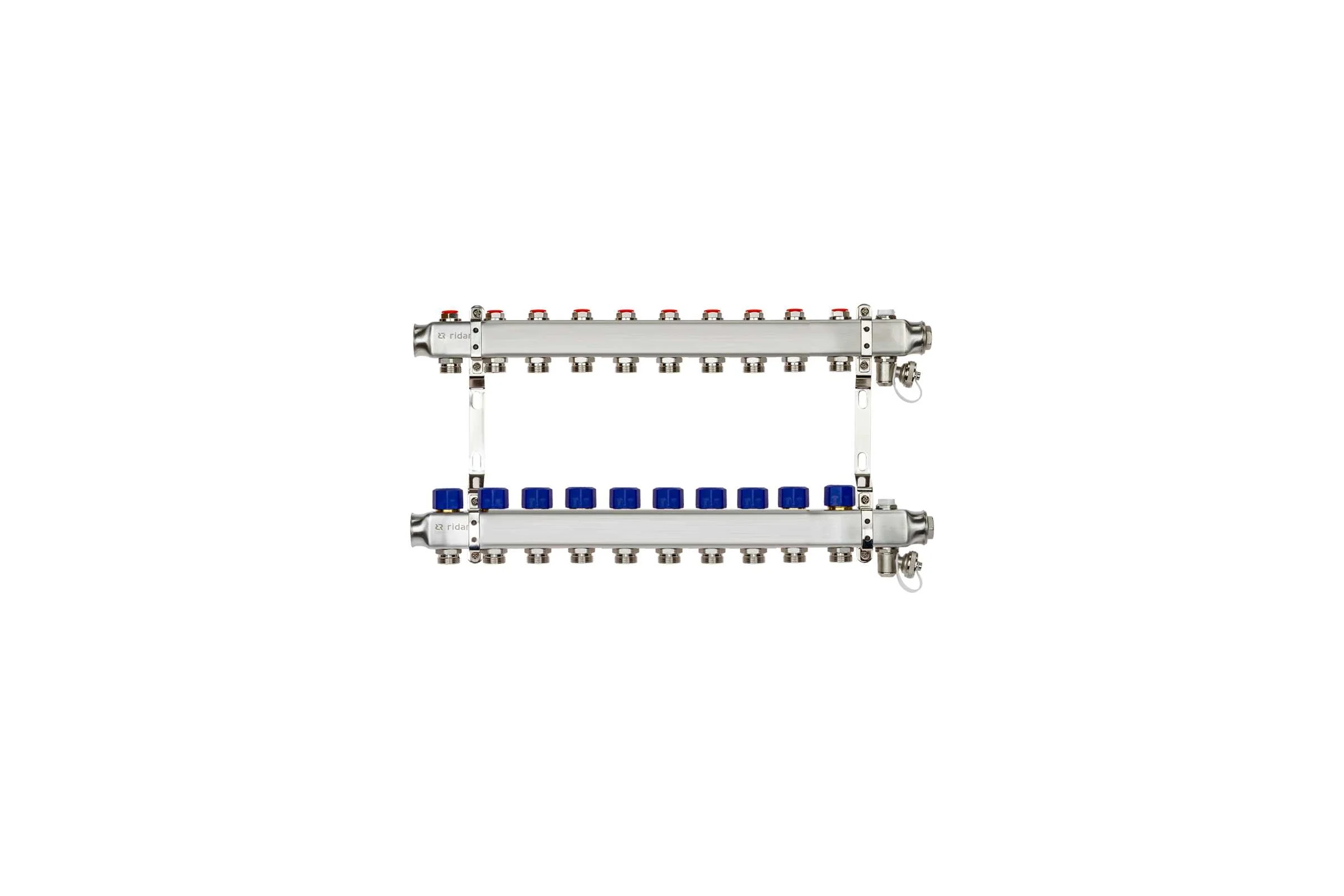 Комплект коллекторов с кронштейнами Ридан SSM-10R set 10 контуров 088U0980R