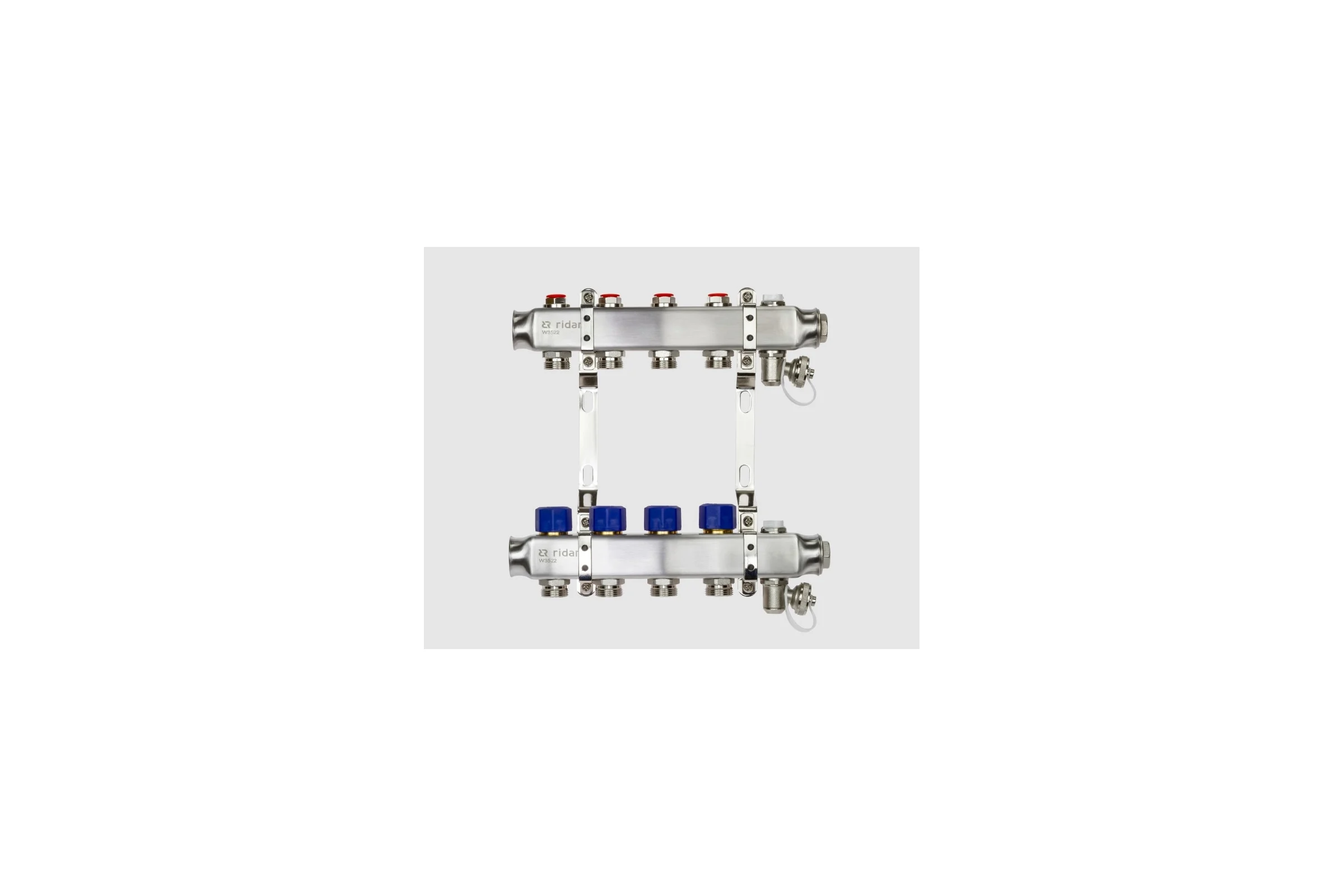 Комплект коллекторов Ридан SSM-9R set с кронштейнами, 9 контуров 088U0979R