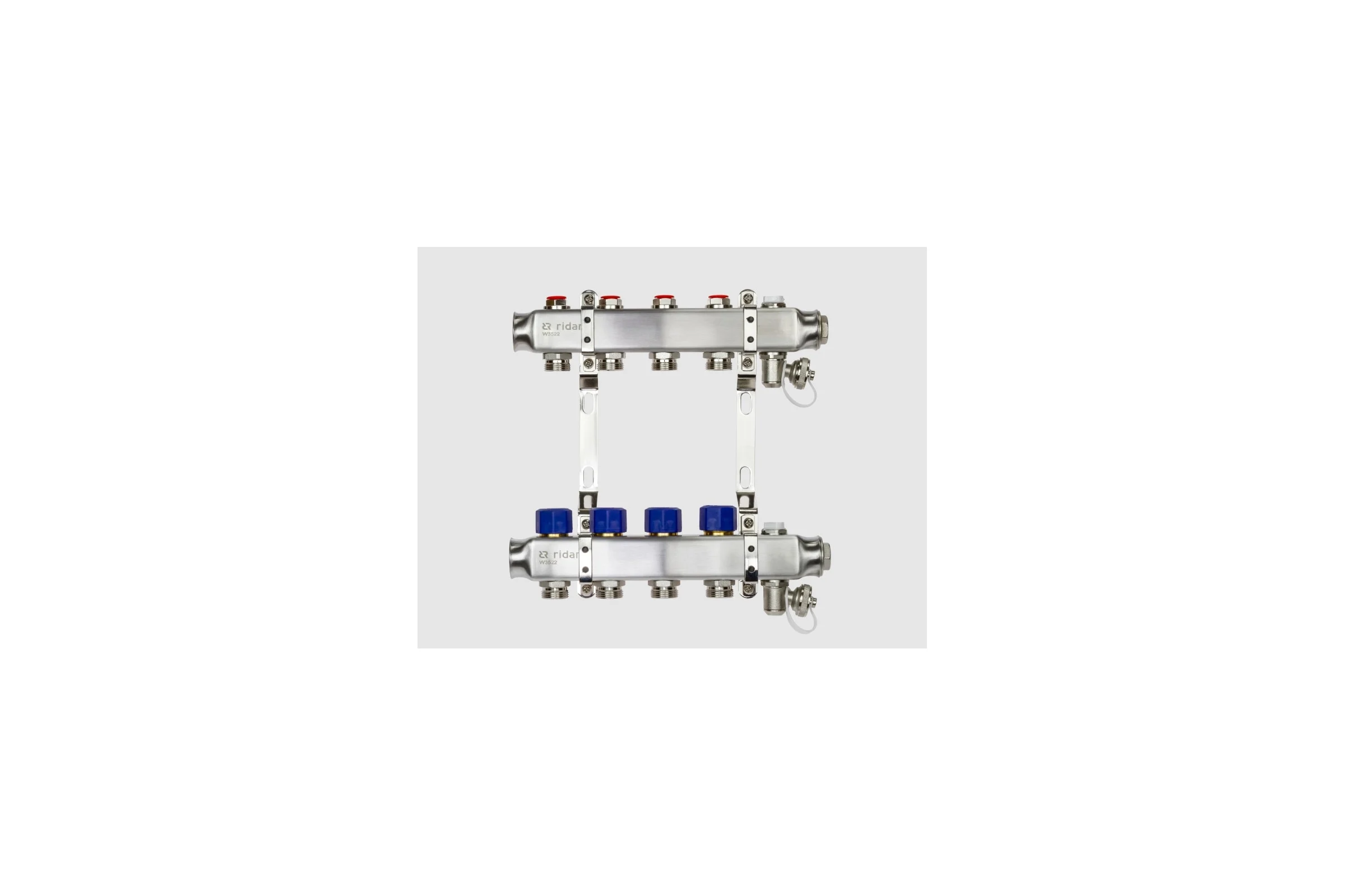 Комплект коллекторов Ридан SSM-4R set с кронштейнами, 4 контура 088U0974R