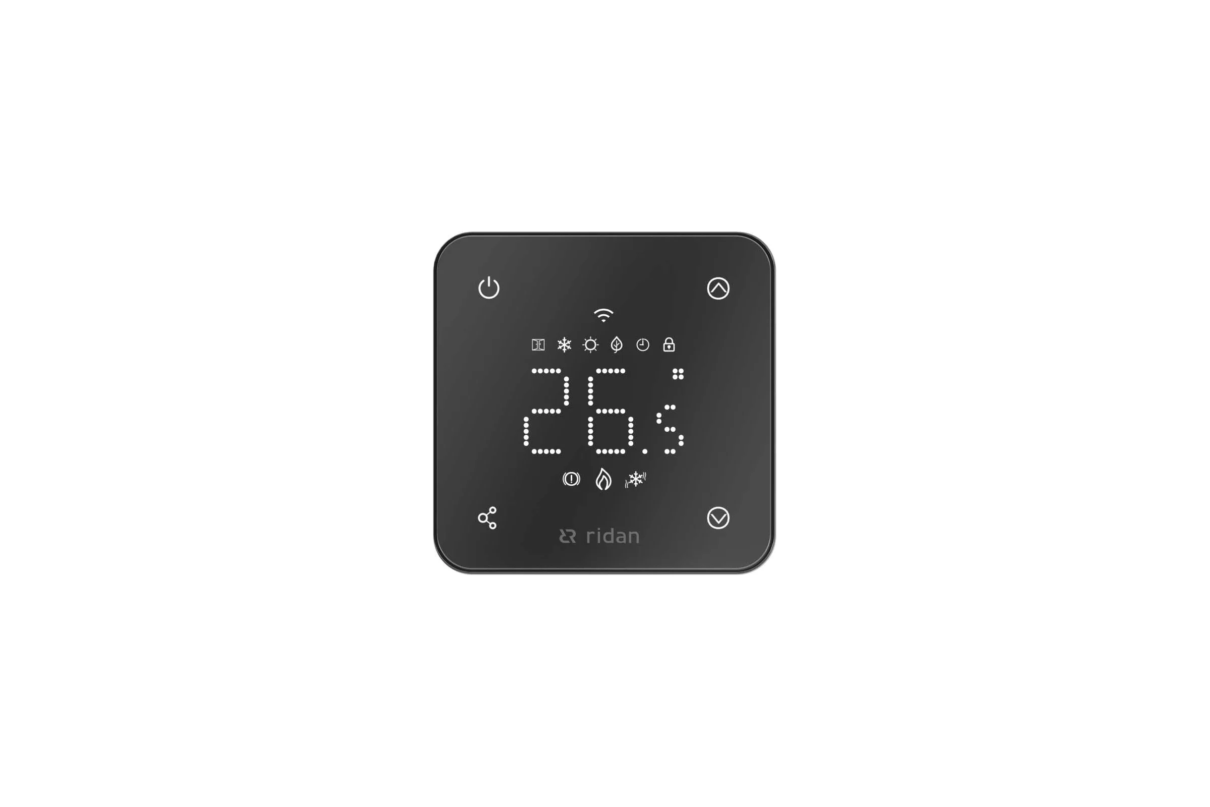 Комнатный термостат Ридан RSmart-FB с Wi-Fi подключением 230V, черный 088L1144R
