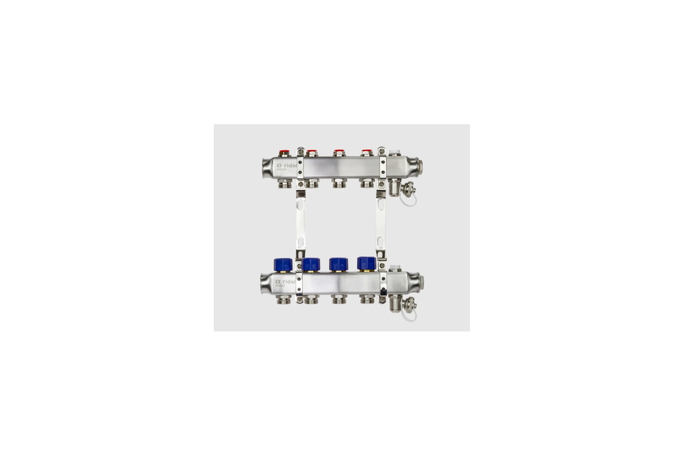 Комплект коллекторов Ридан SSM-8R set с кронштейнами, 8 контуров 088U0978R