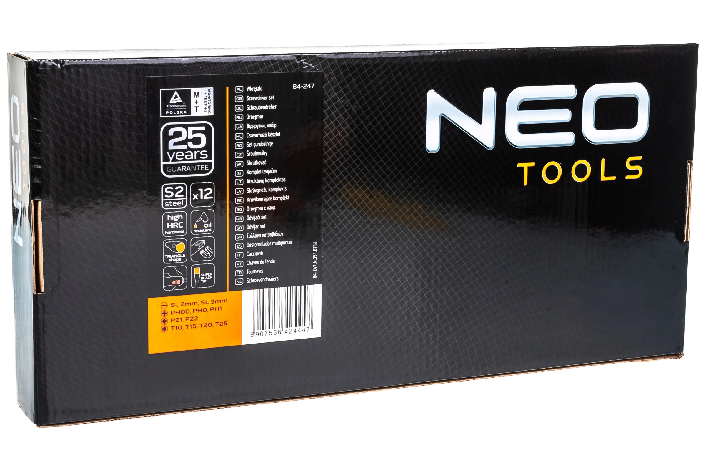 Набор отверток, 12 шт. PZ, TX NEO Tools 84-247