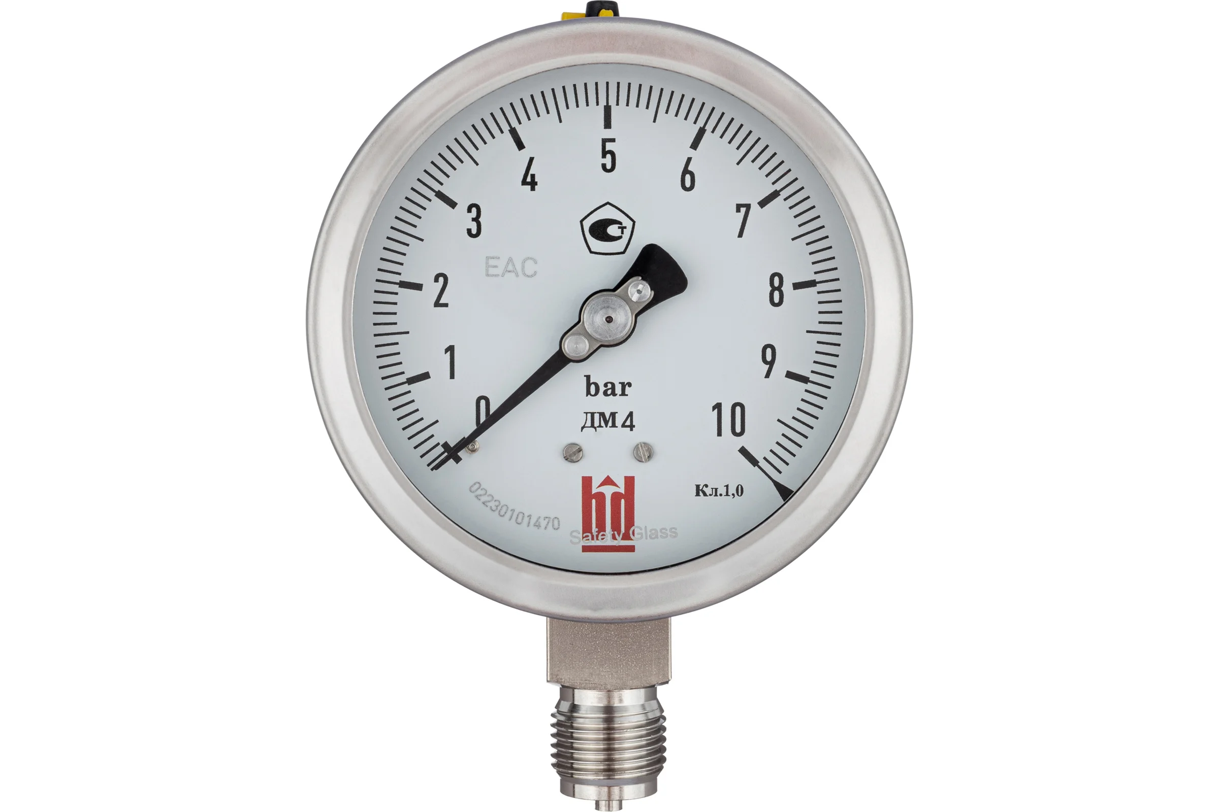 Манометр ДМ 4 100 Р (0-10) бар, кл.1.0, G1/2" BD 1154100004