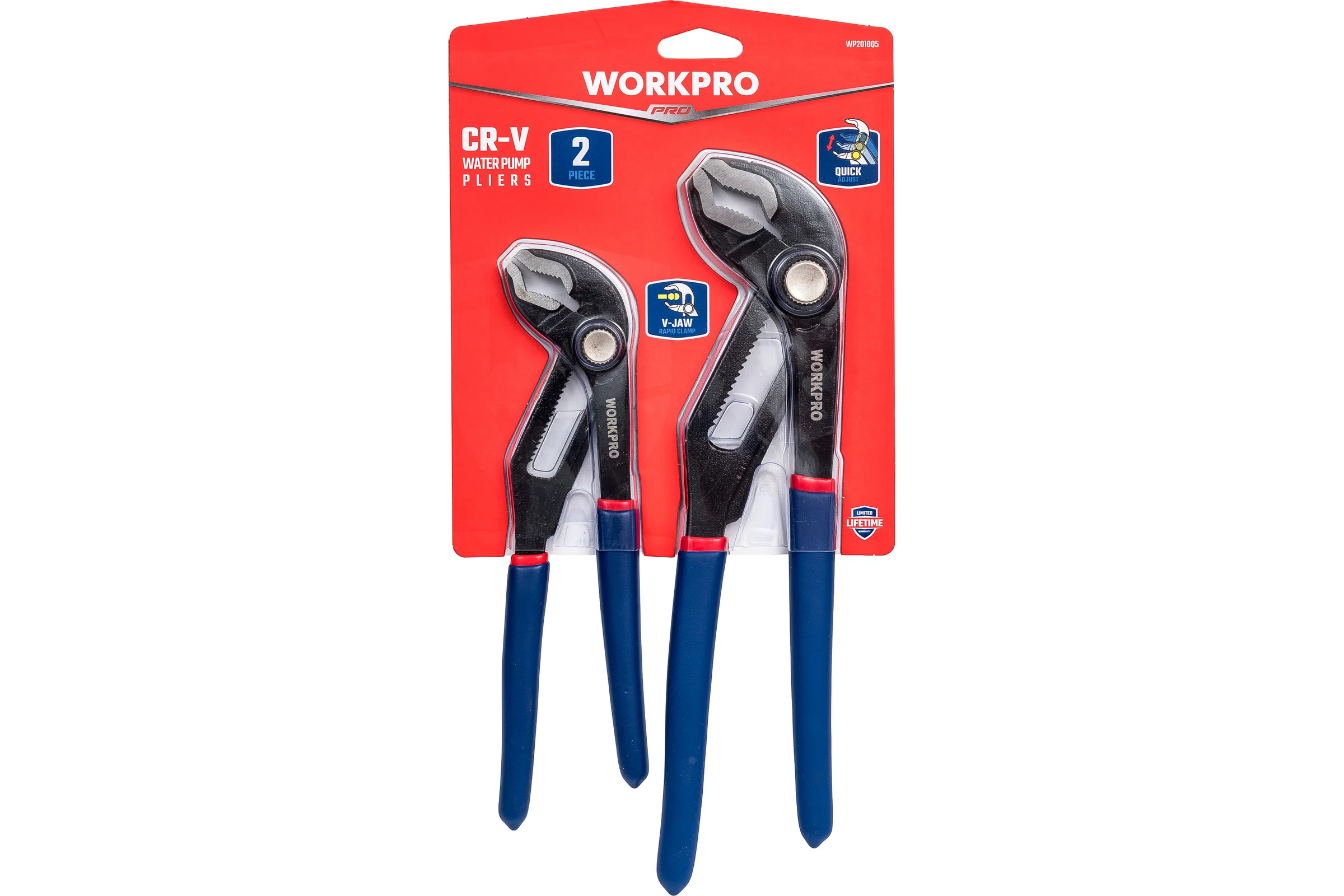 Переставные клещи WORKPRO быстрорегулируемые, 200 мм, 250 мм, 2 шт. WP201005