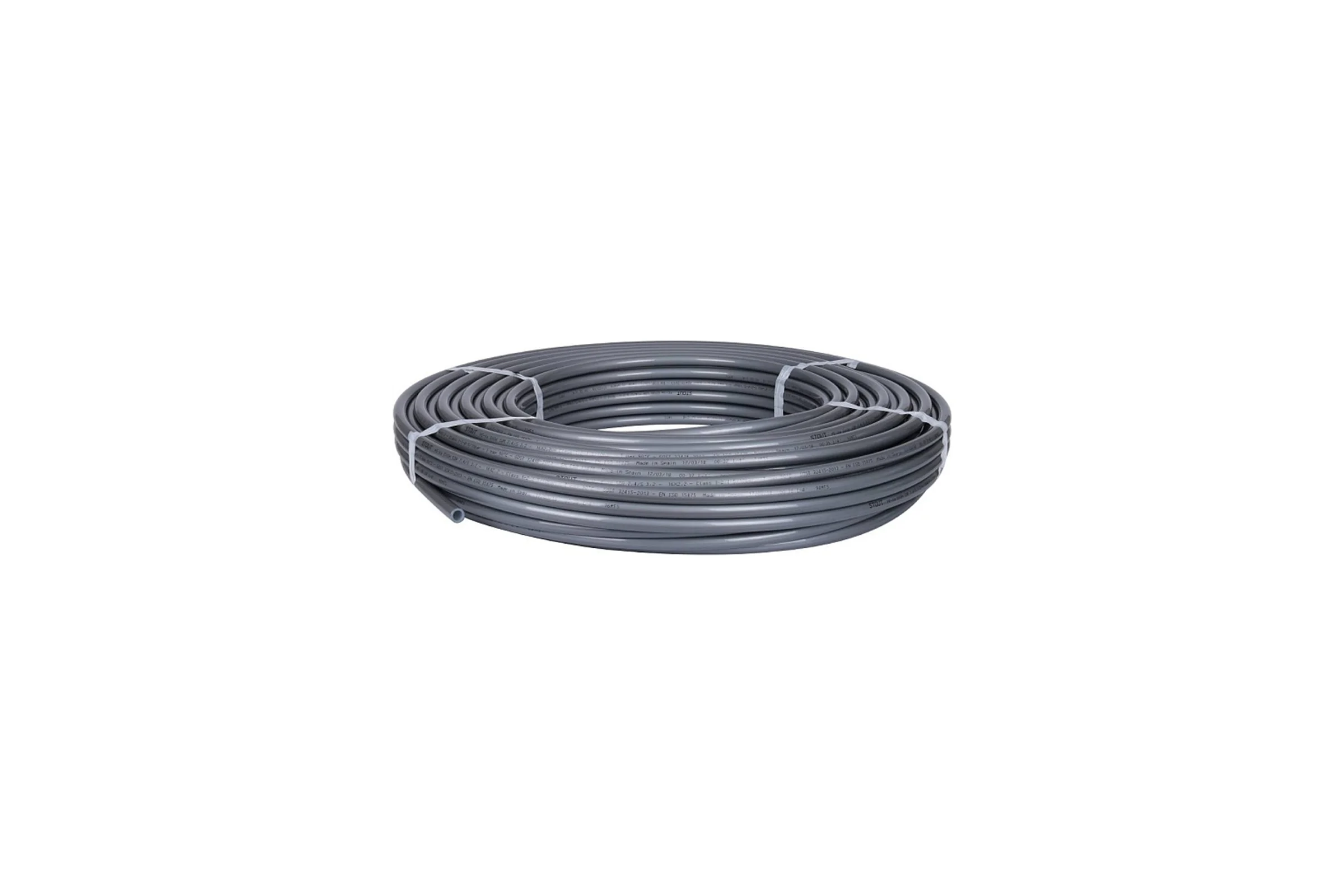 Труба из сшитого полиэтилена с кислородным слоем STOUT PEX-a 16х2,2 бухта 500 м серая SPX-0001-501622