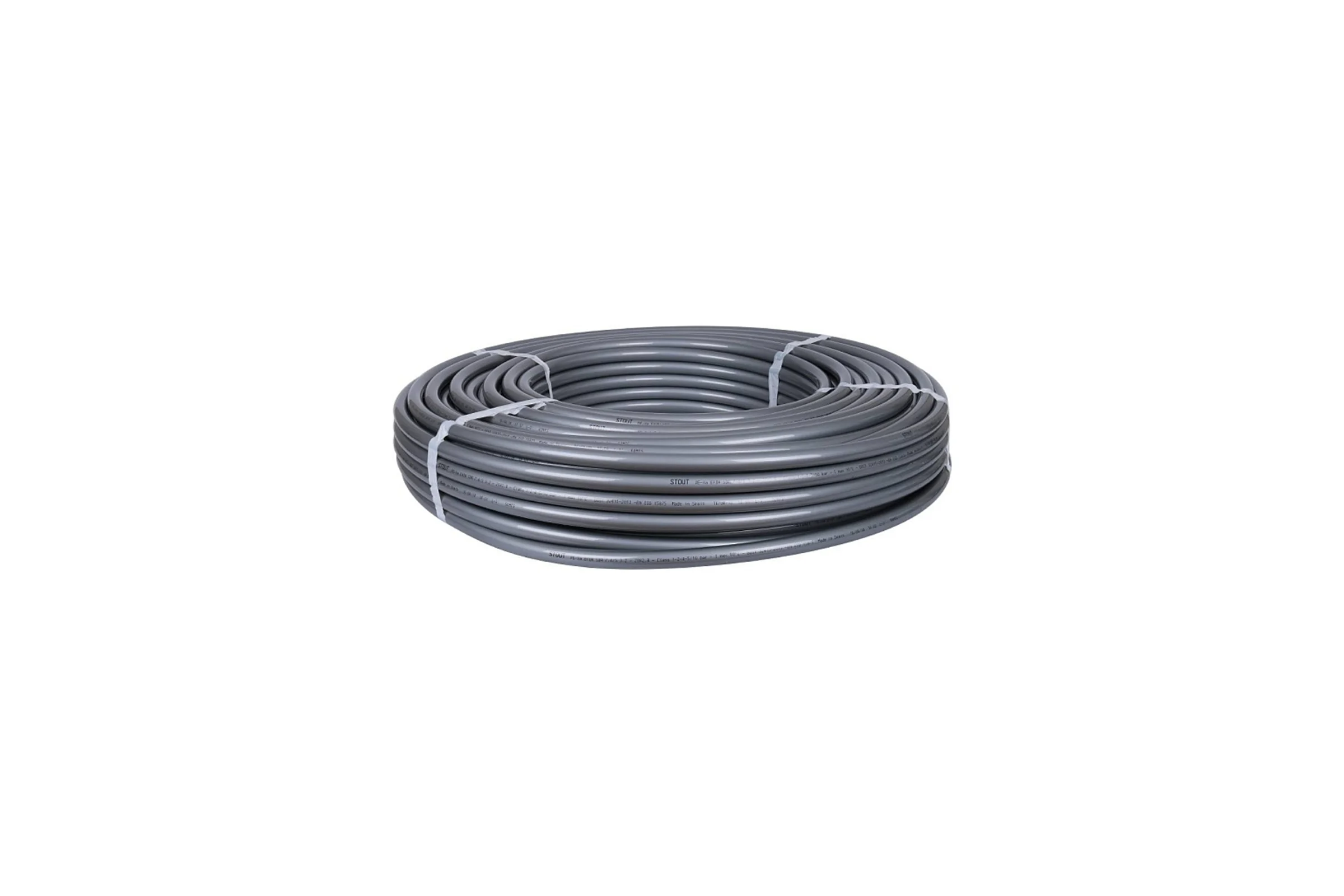 Труба из сшитого полиэтилена с кислородным слоем STOUT PEX-a 20х2,8 бухта 100 м серая SPX-0001-002028