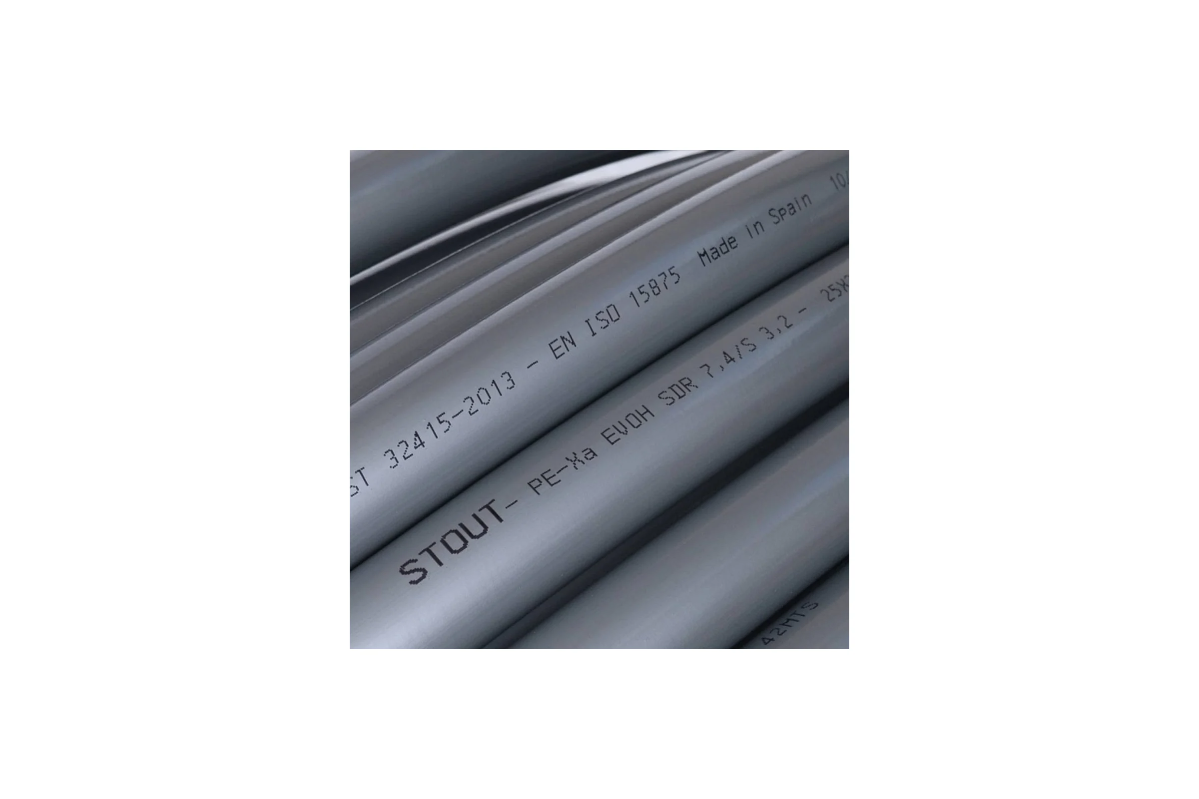 Труба из сшитого полиэтилена с кислородным слоем STOUT PEX-a 25х3,5 бухта 50 м серая SPX-0001-002535