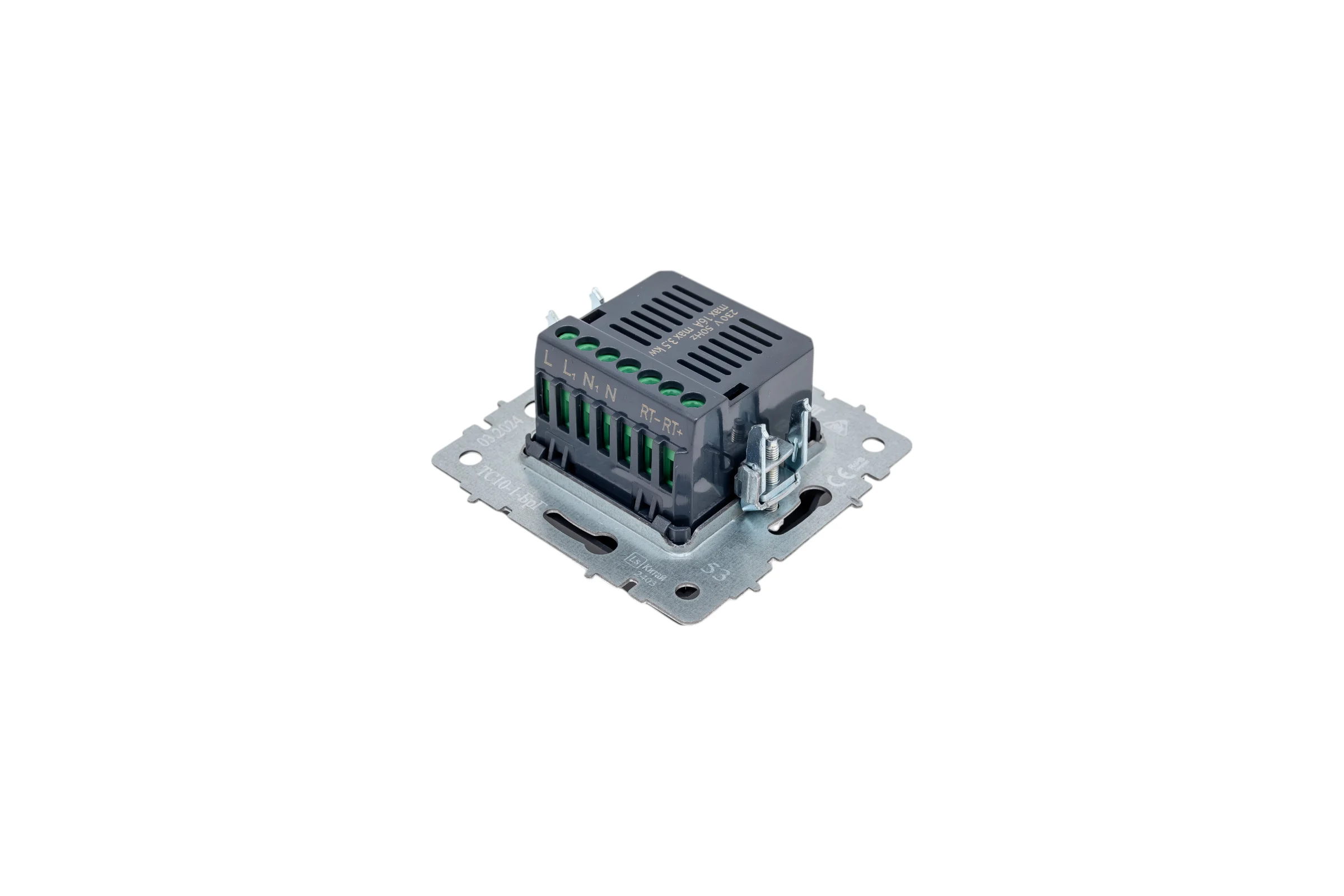 Электронный термостат с индикацией IEK Brite тс10-1-брг графит BR-RT11-K53