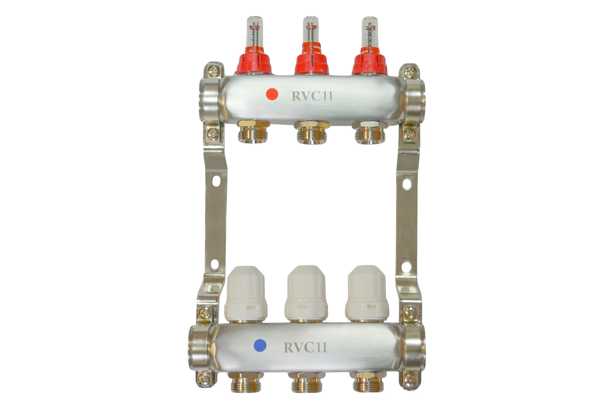 Коллекторный блок Rvc ТП нержавеющая сталь, 1 (DN25) 11x3/4 (евроконус), с расходомерами 09245