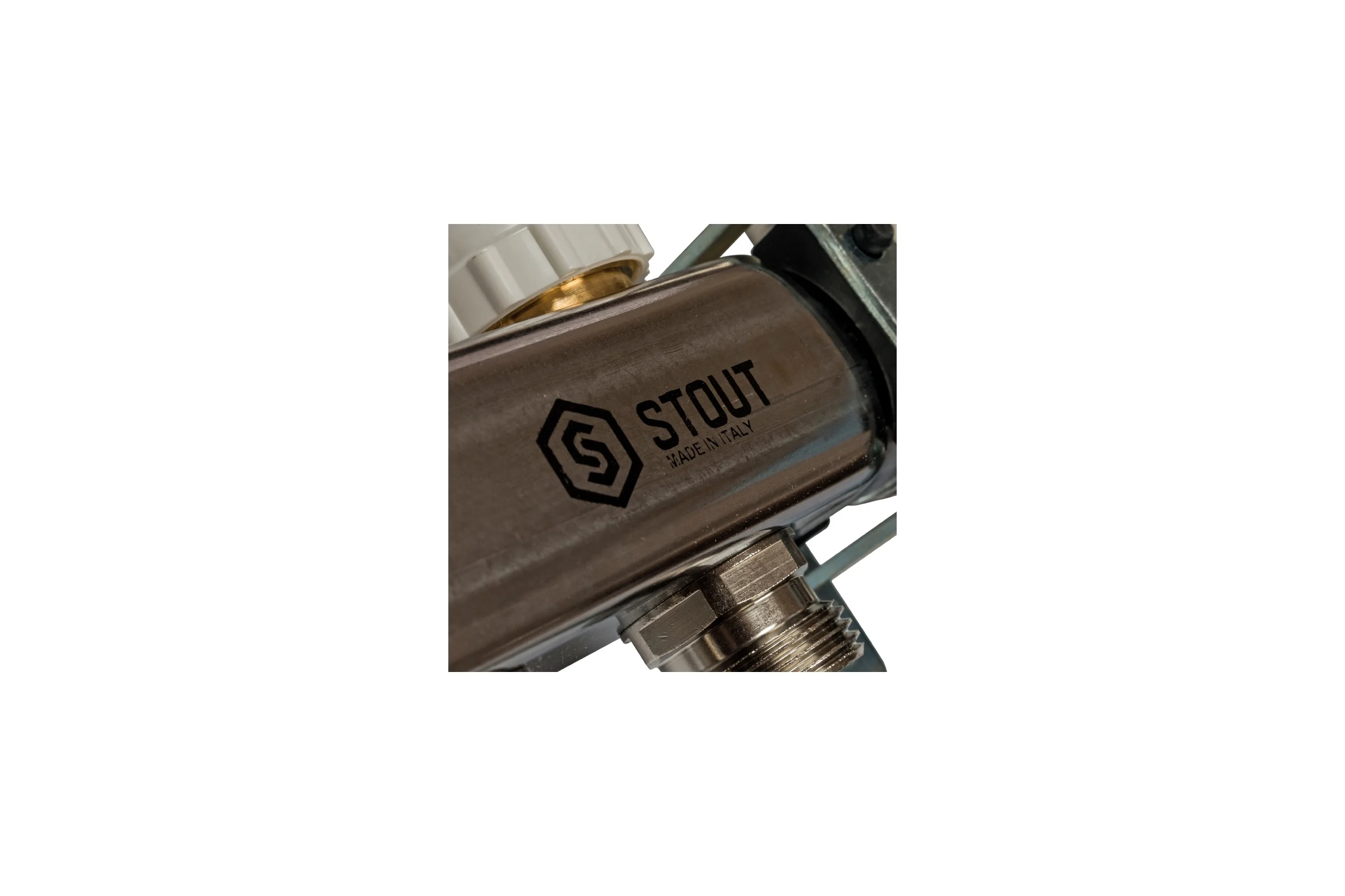 Коллектор из нержавеющей стали в сборе с расходомерами STOUT 8 выходов SMS 0907 000008
