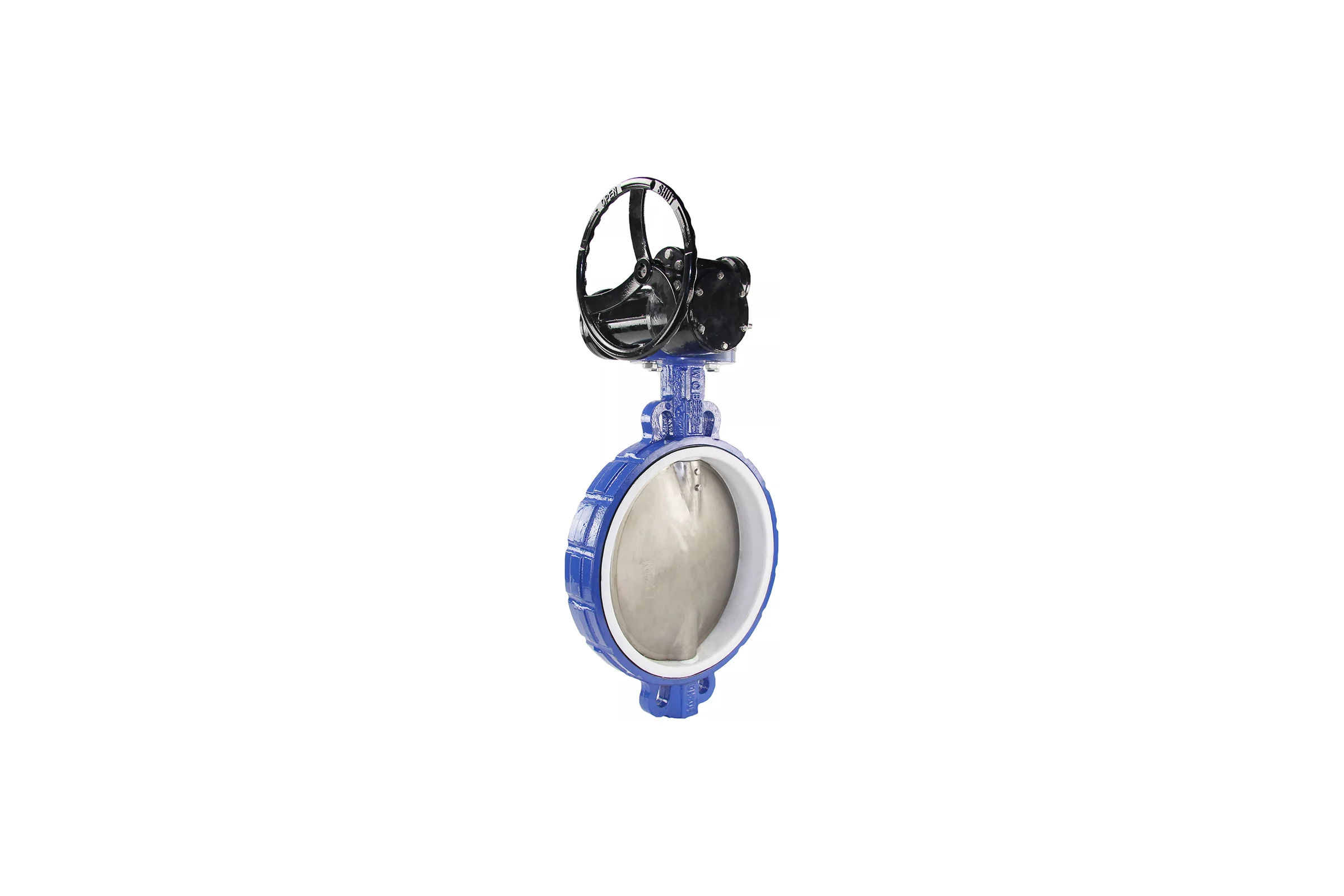 Затвор дисковый поворотный DN.ru WCB-316L-PTFE Ду400 Ру16 с редуктором D050-02376
