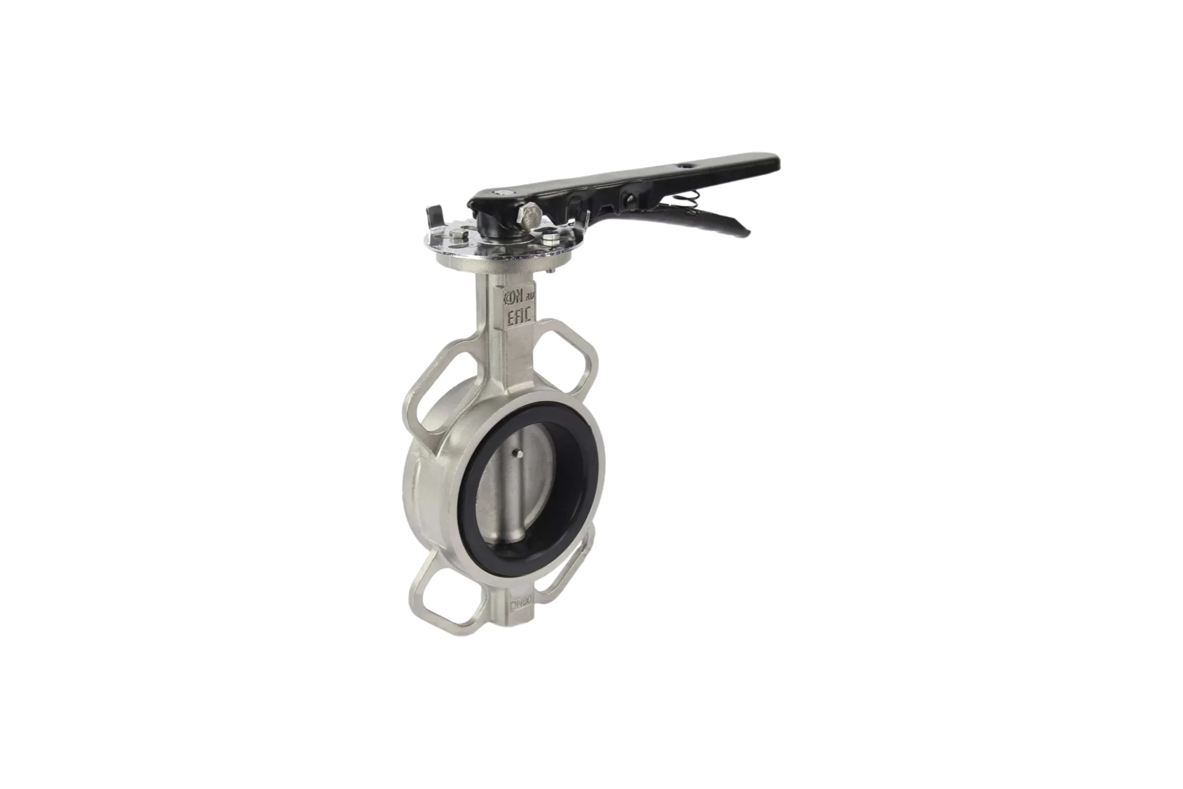Дисковый поворотный затвор DN.ru 316L-316L-VITON Ду80 Ру16 с рукояткой D050-06568