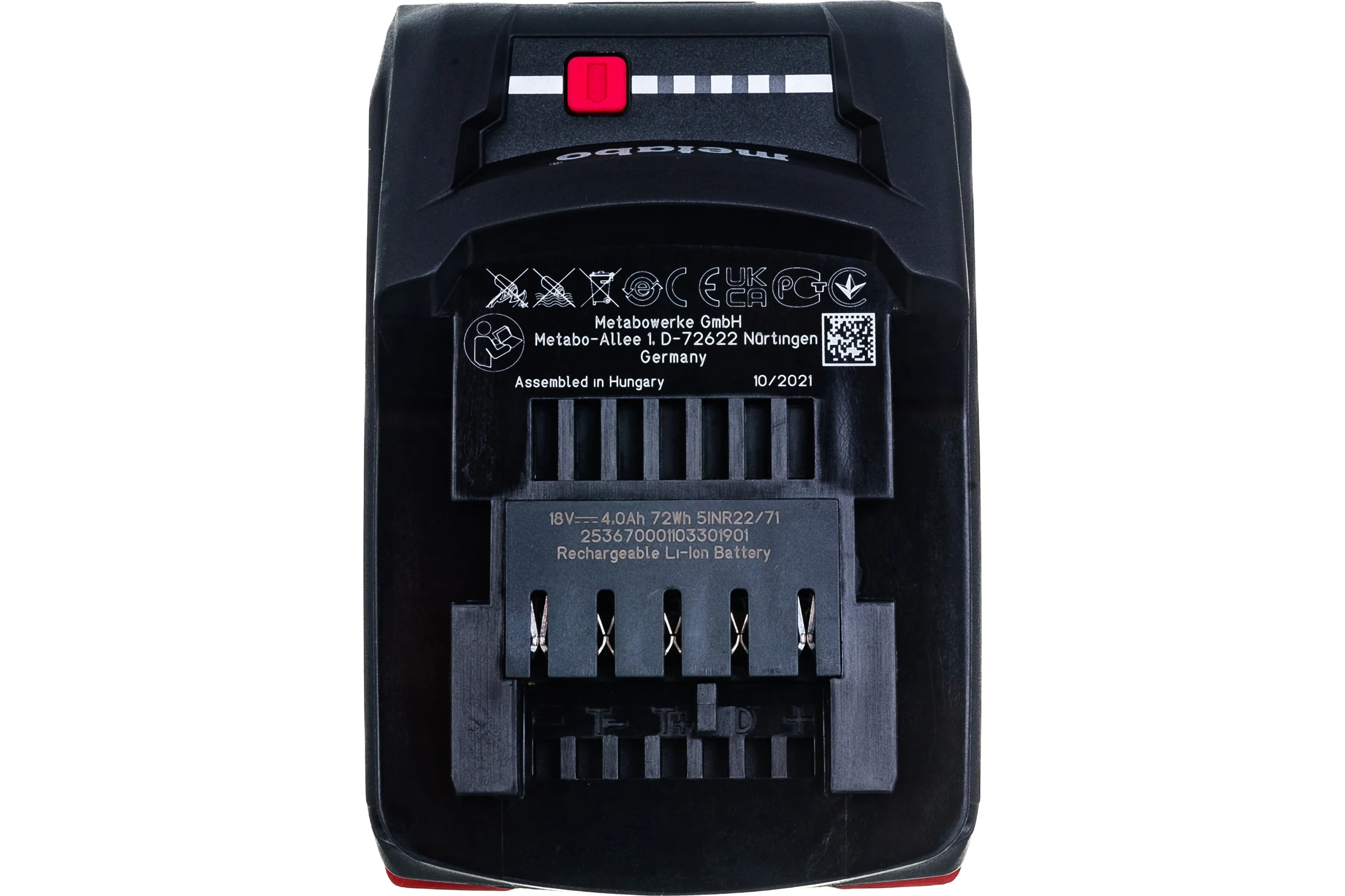 Аккумулятор LiHD 18 В, 4.0 А*ч Metabo 625367000