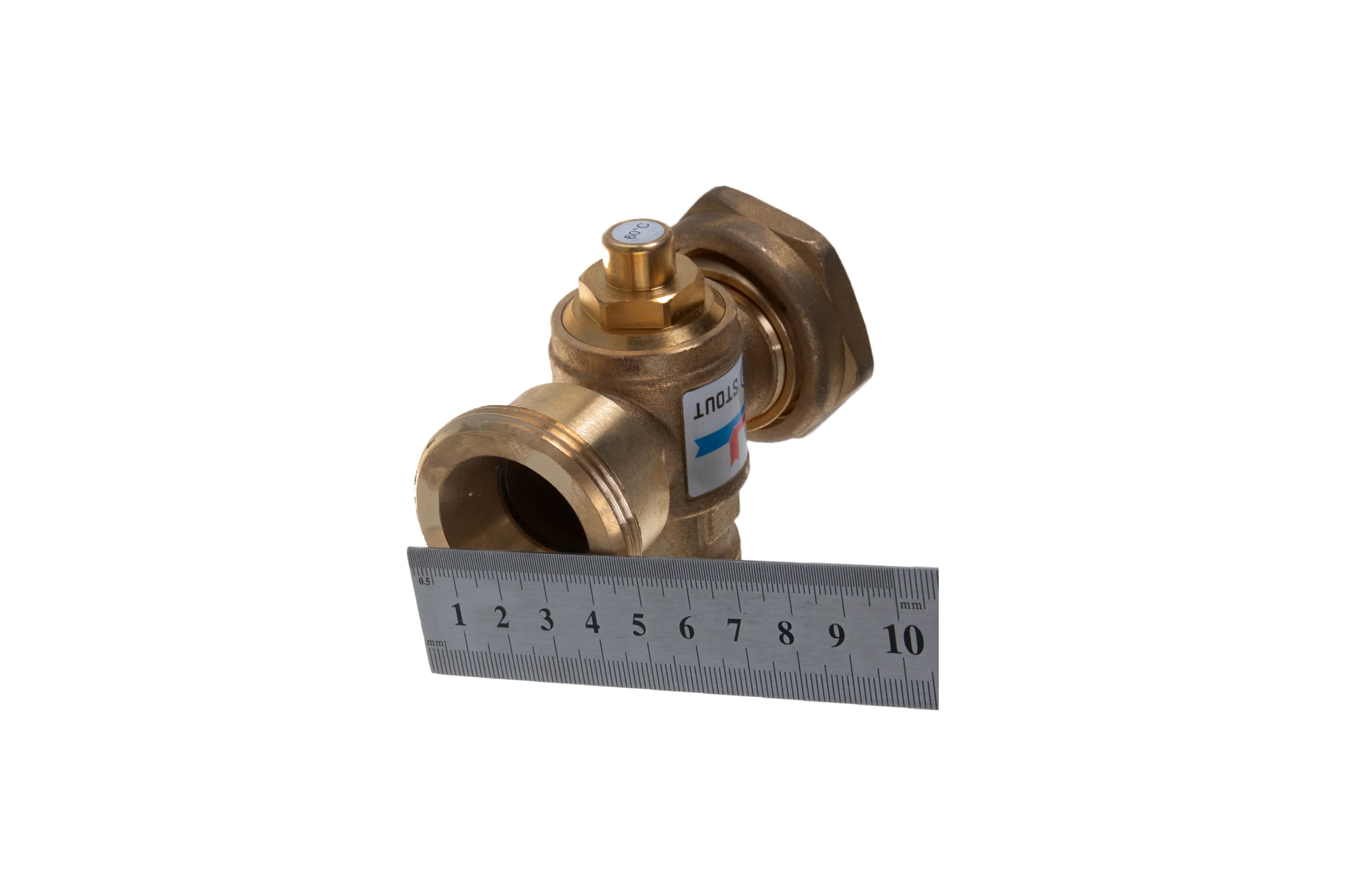 Термостатический смесительный клапан (G 1 1/2"M; G 1 1/2"F; G 1"M; 60°C) STOUT SVM-0050-326006