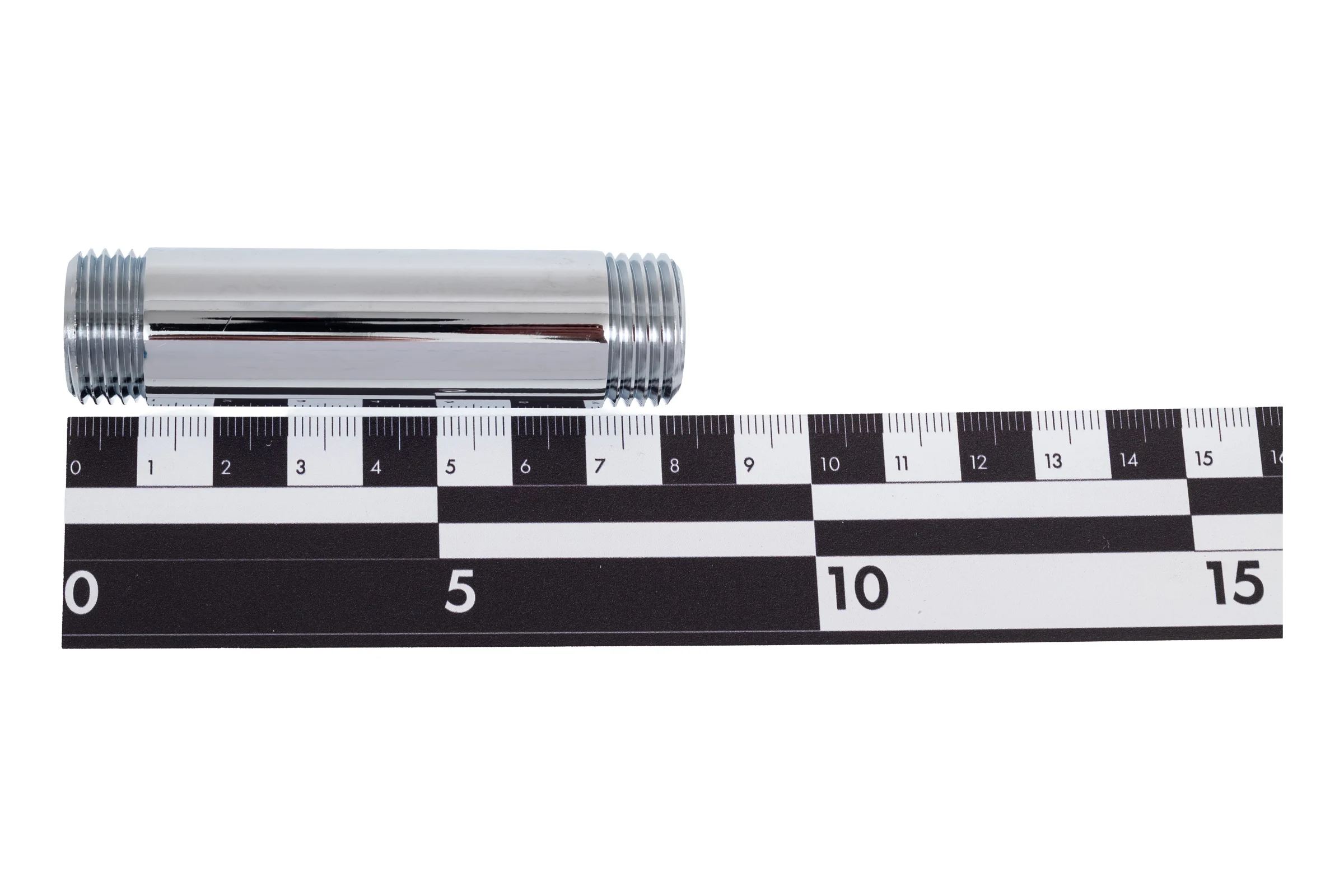 Удлинитель RTP двусторонний, латунь 21x1/2"l 80, индивидуальная упаковка, хромированный, 34957