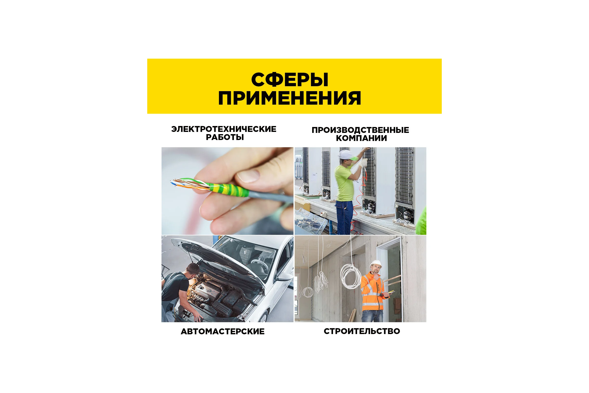 Профессиональная изолента AVIORA 165 мкм, ПВХ, 19 мм, 20 м, желто-зеленая 305-036