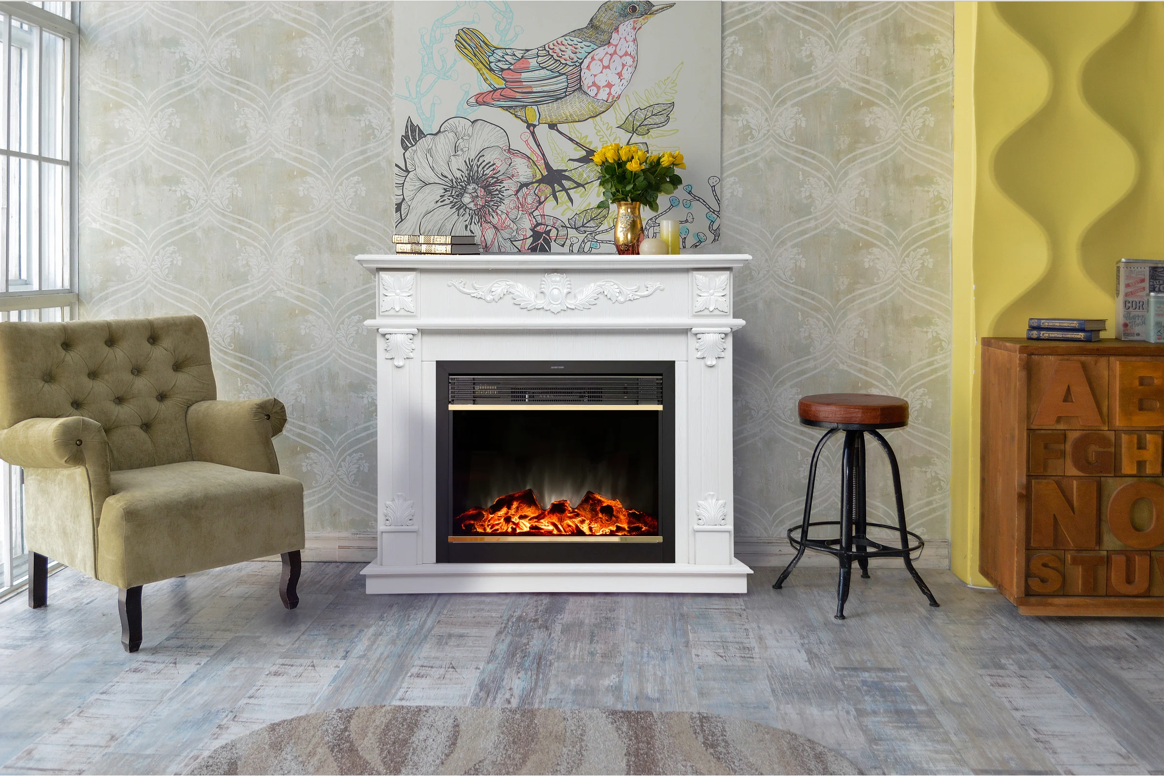 Электрический камин RealFlame FLORIDA 25,5 WT+Moonblaze BR 10012782