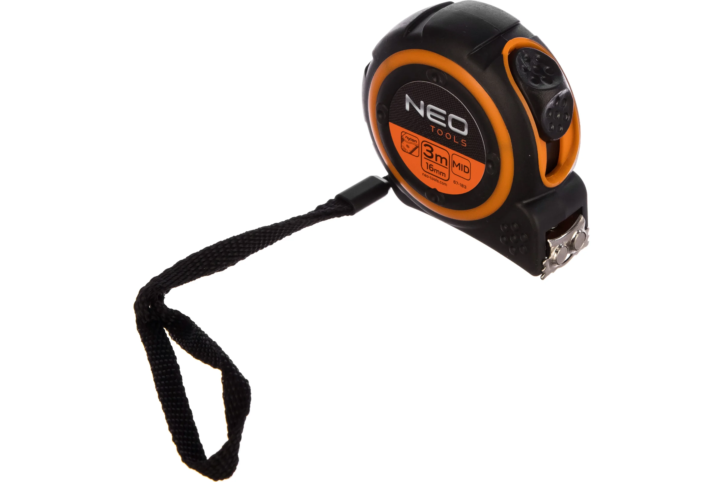 Рулетка NEO Tools двухкомпонентный корпус стальная лента 3 м x 19 мм магнит 67-183