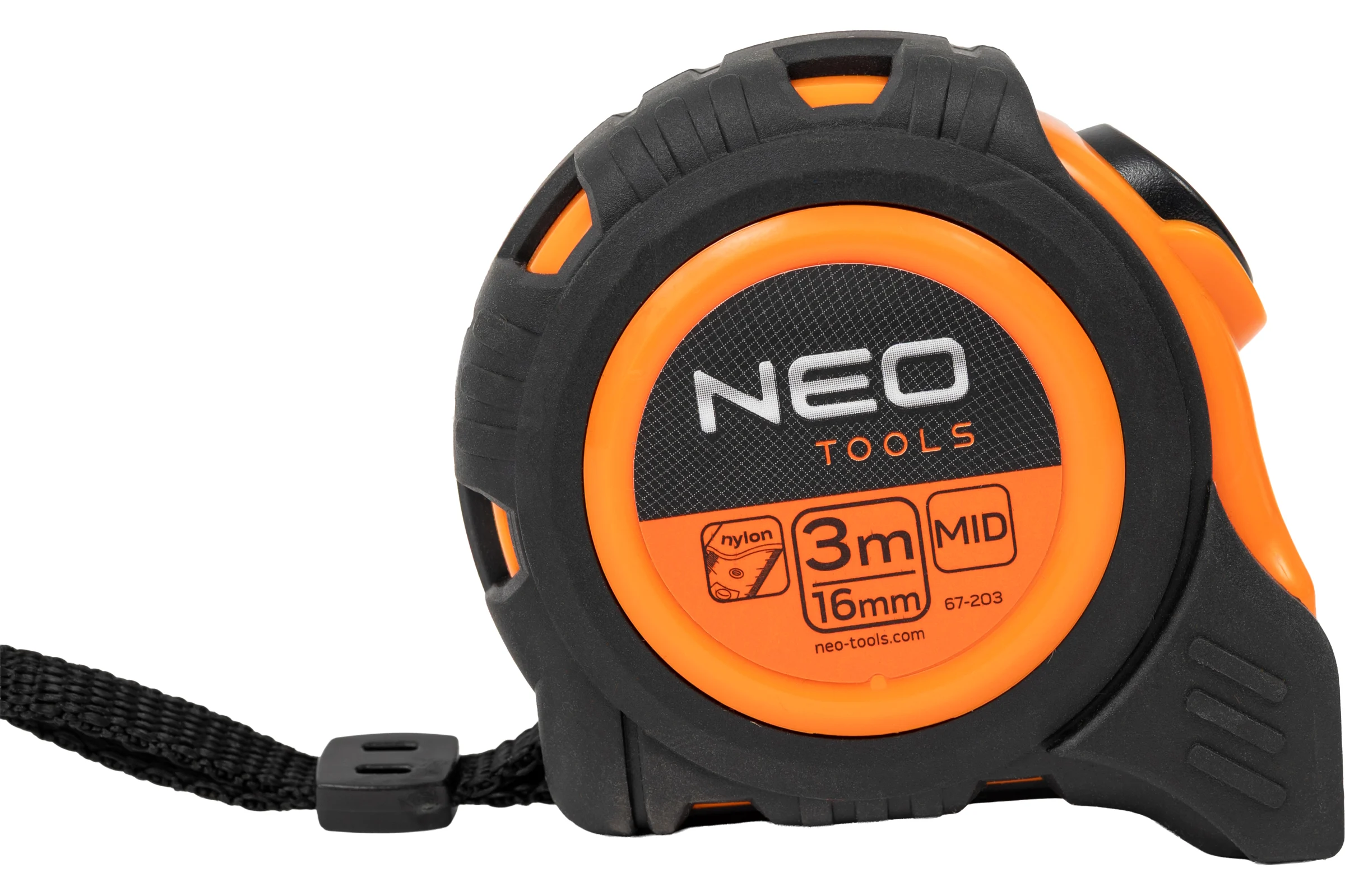 Рулетка NEO Tools стальная лента 3 м x 16 мм c автостопом 67-203