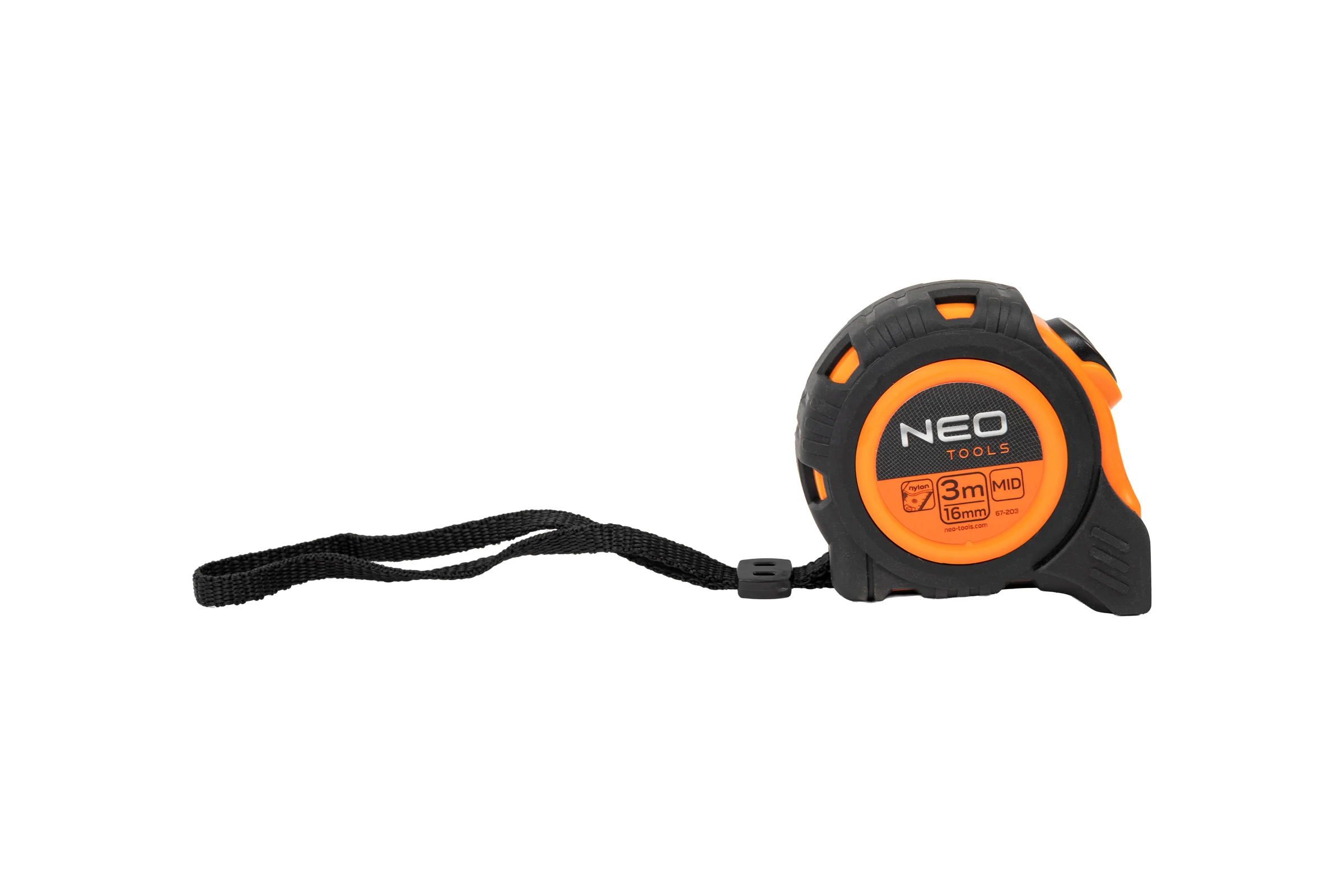 Рулетка NEO Tools стальная лента 3 м x 16 мм c автостопом 67-203