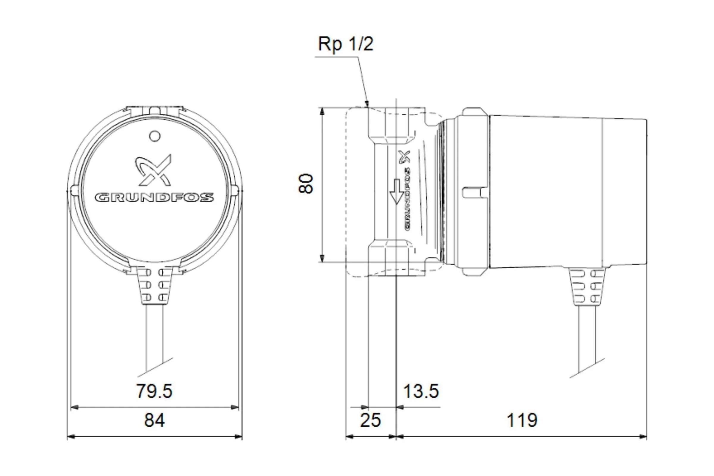 Циркуляционный насос Grundfos COMFORT 15-14 B PM 99302358