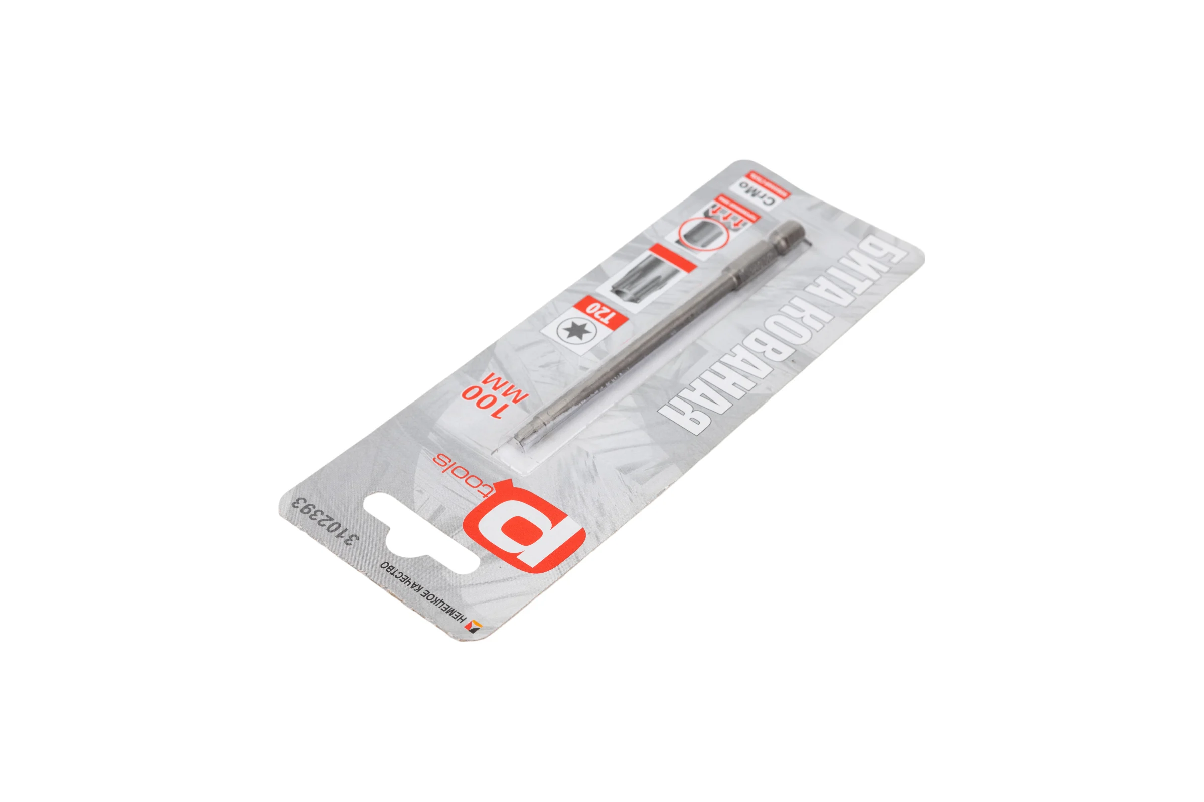 Бита T20, 100 мм, сталь S2, кованая, торсионная, магнит PQTools ЛК-00002958