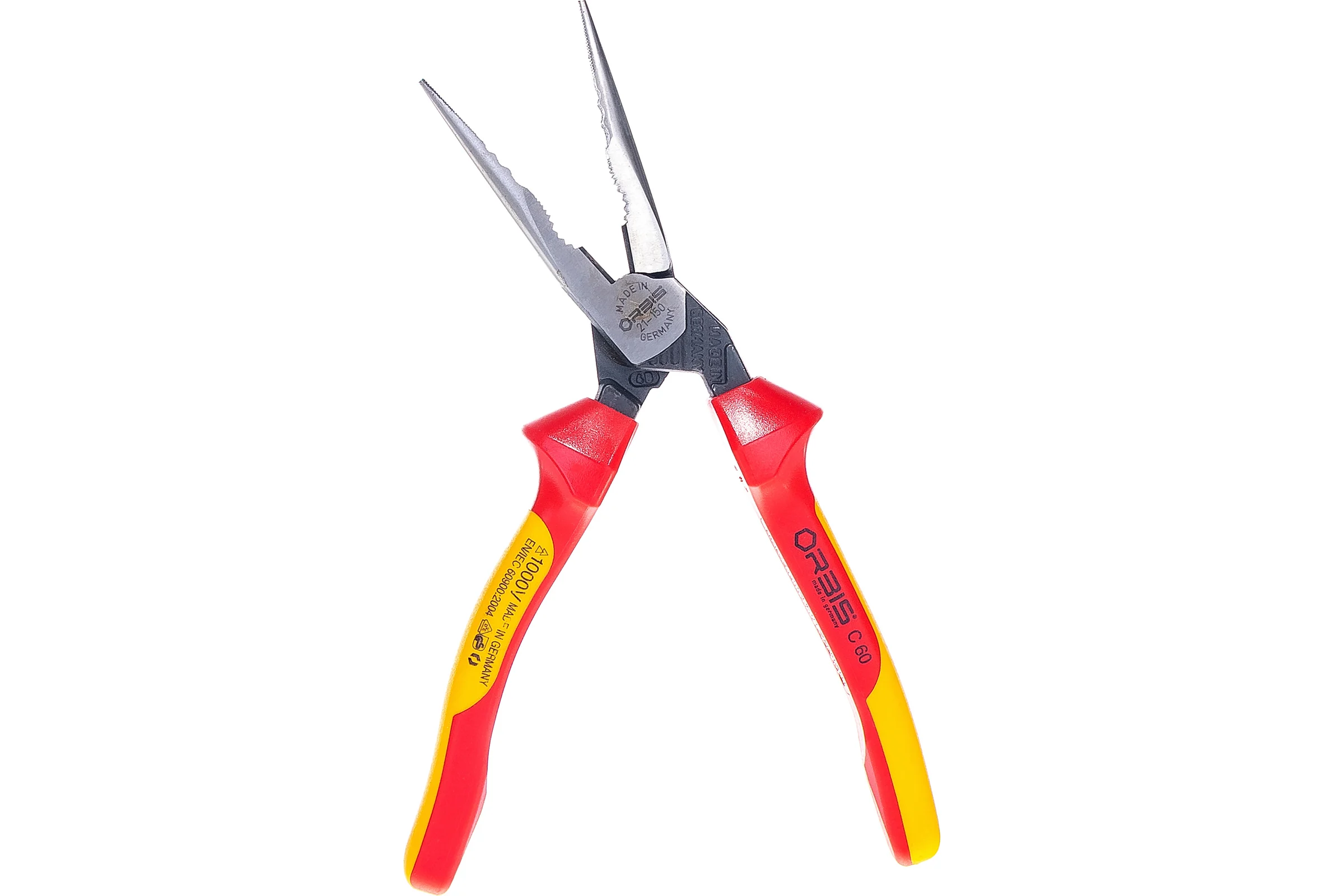 Плоскокруглогубцы L=220мм 1000V OrbisWill EvoTel C60 pro VDE 21-150/40RV