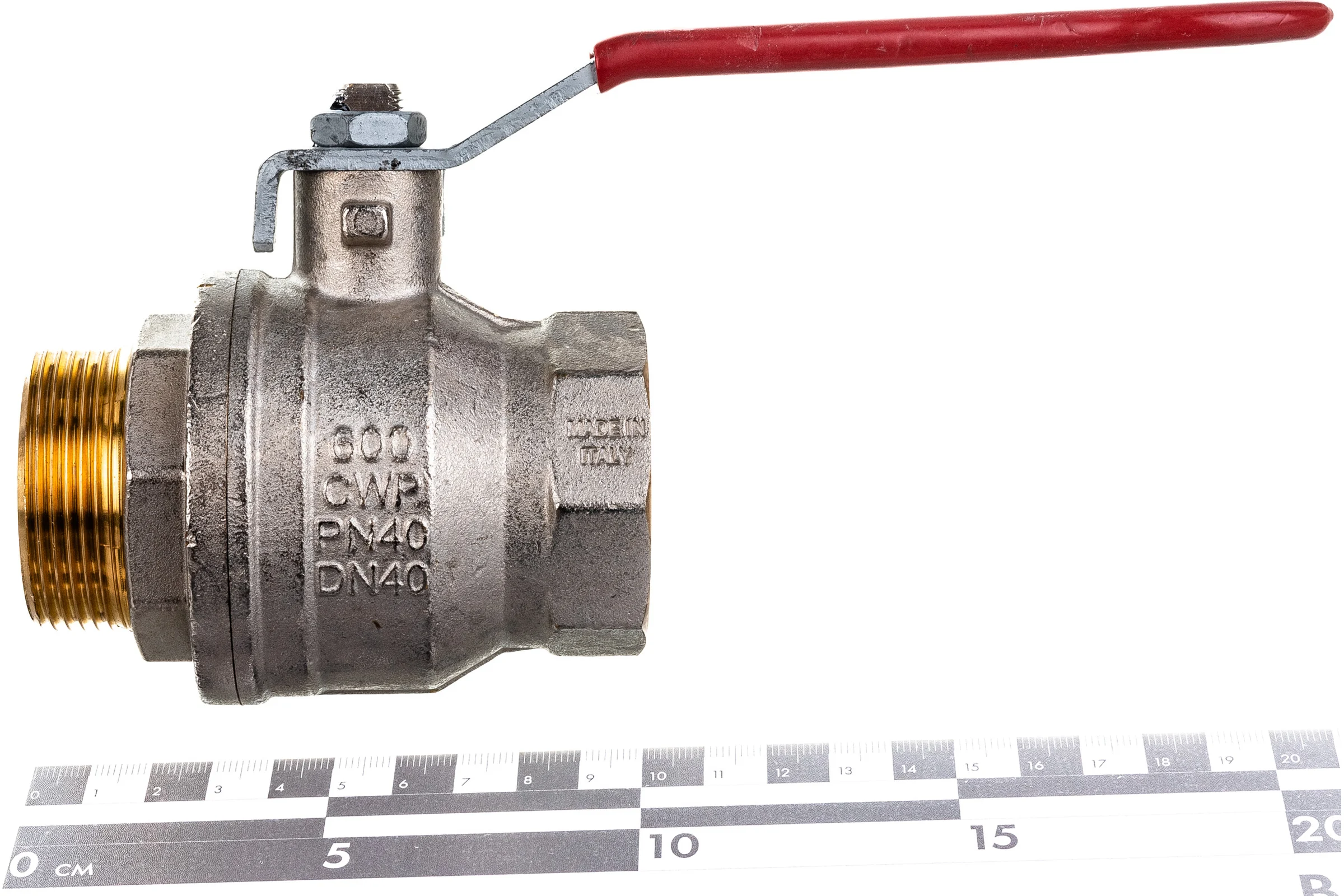 Шаровой кран RuB, 1 1/2" DN40 PN40, ВР-НР, серия MILANO (S.90), ручка S90H20