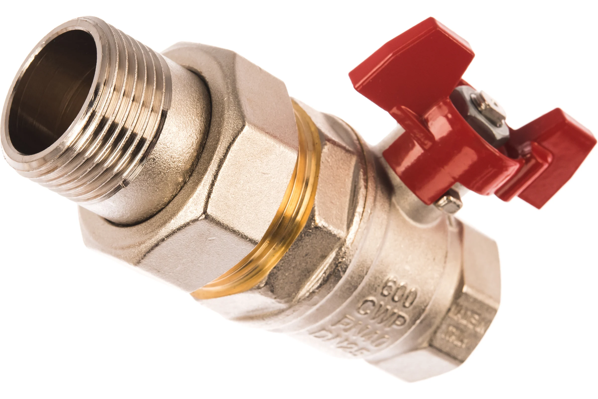 Шаровой кран RuB с накидной гайкой ("американка"), 1" DN25 PN40, серия MILANO (S.90) S90F36