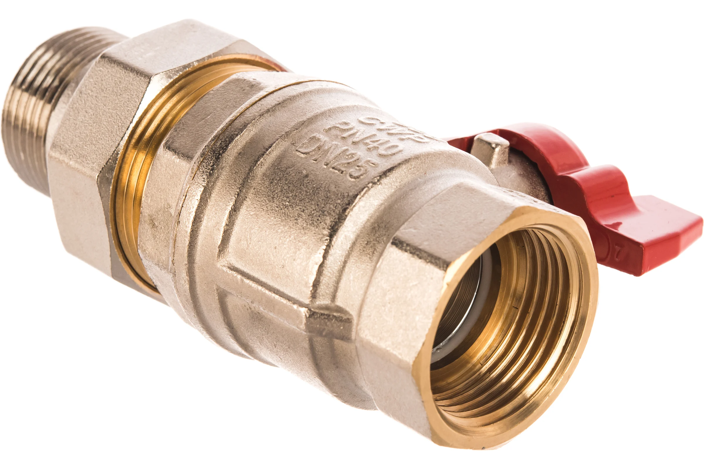 Шаровой кран RuB с накидной гайкой ("американка"), 1" DN25 PN40, серия MILANO (S.90) S90F36