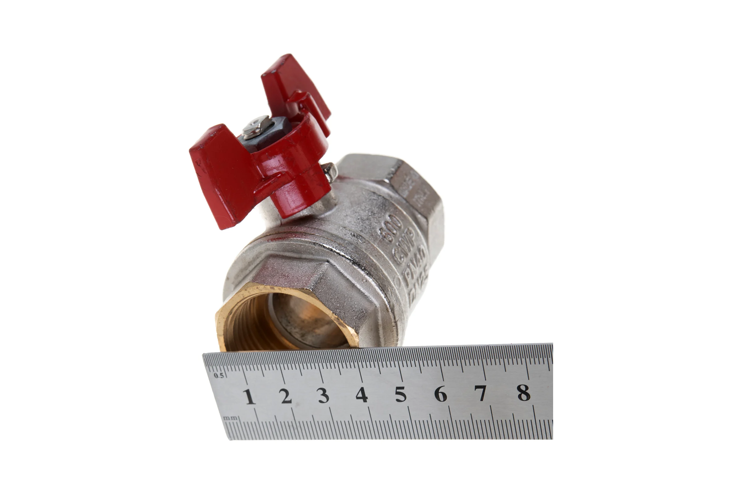 Шаровой кран RuB, 1" DN25 PN40, ВР-ВР, серия MILANO (S.90), бабочка S90F16