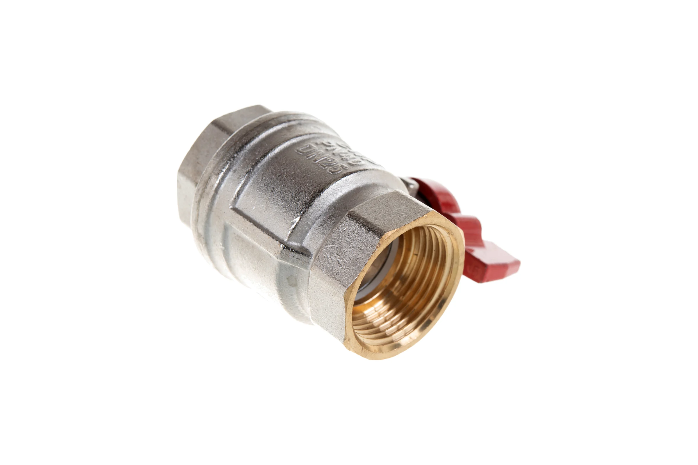 Шаровой кран RuB, 1" DN25 PN40, ВР-ВР, серия MILANO (S.90), бабочка S90F16