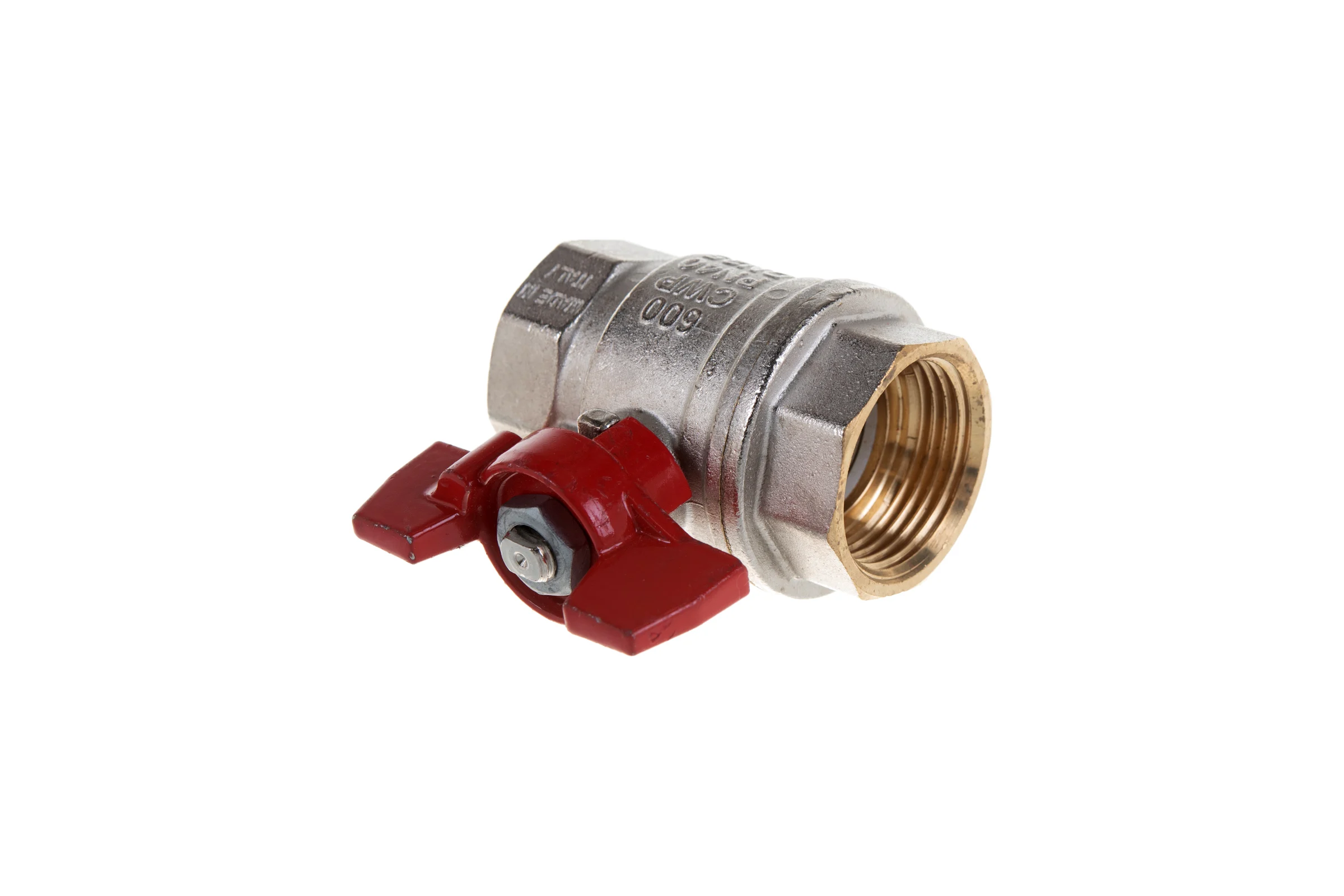 Шаровой кран RuB, 1" DN25 PN40, ВР-ВР, серия MILANO (S.90), бабочка S90F16