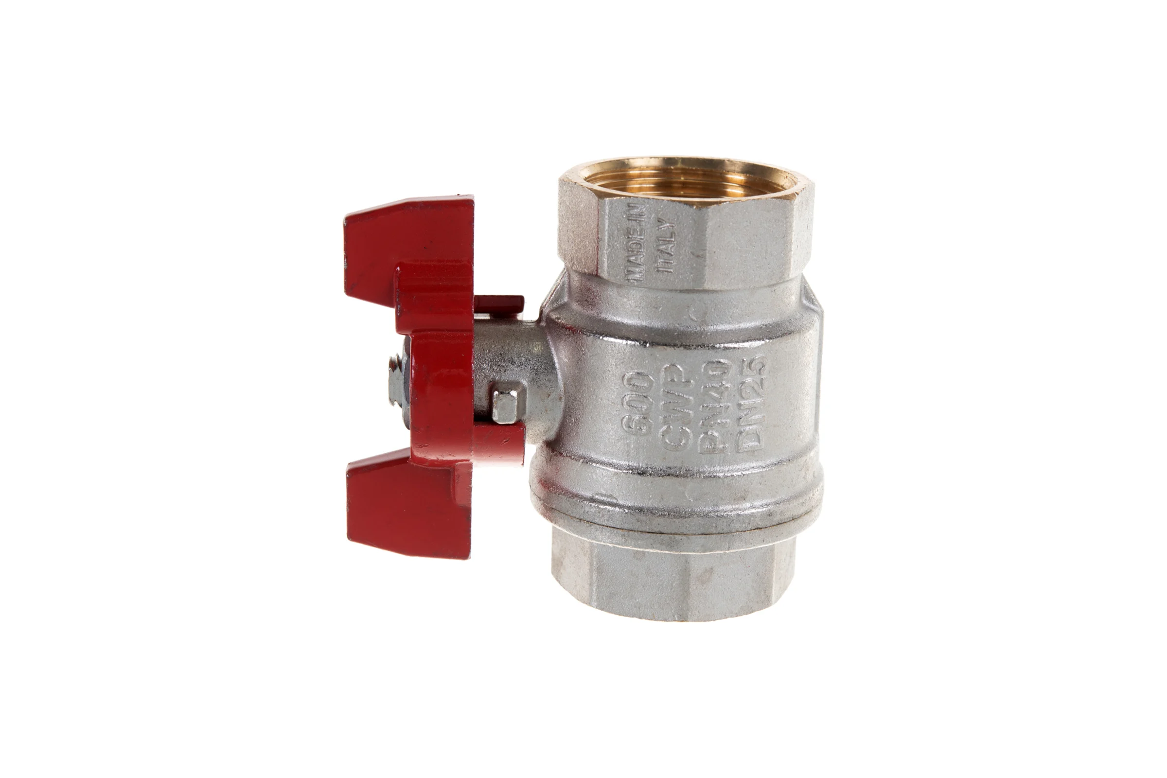 Шаровой кран RuB, 1" DN25 PN40, ВР-ВР, серия MILANO (S.90), бабочка S90F16