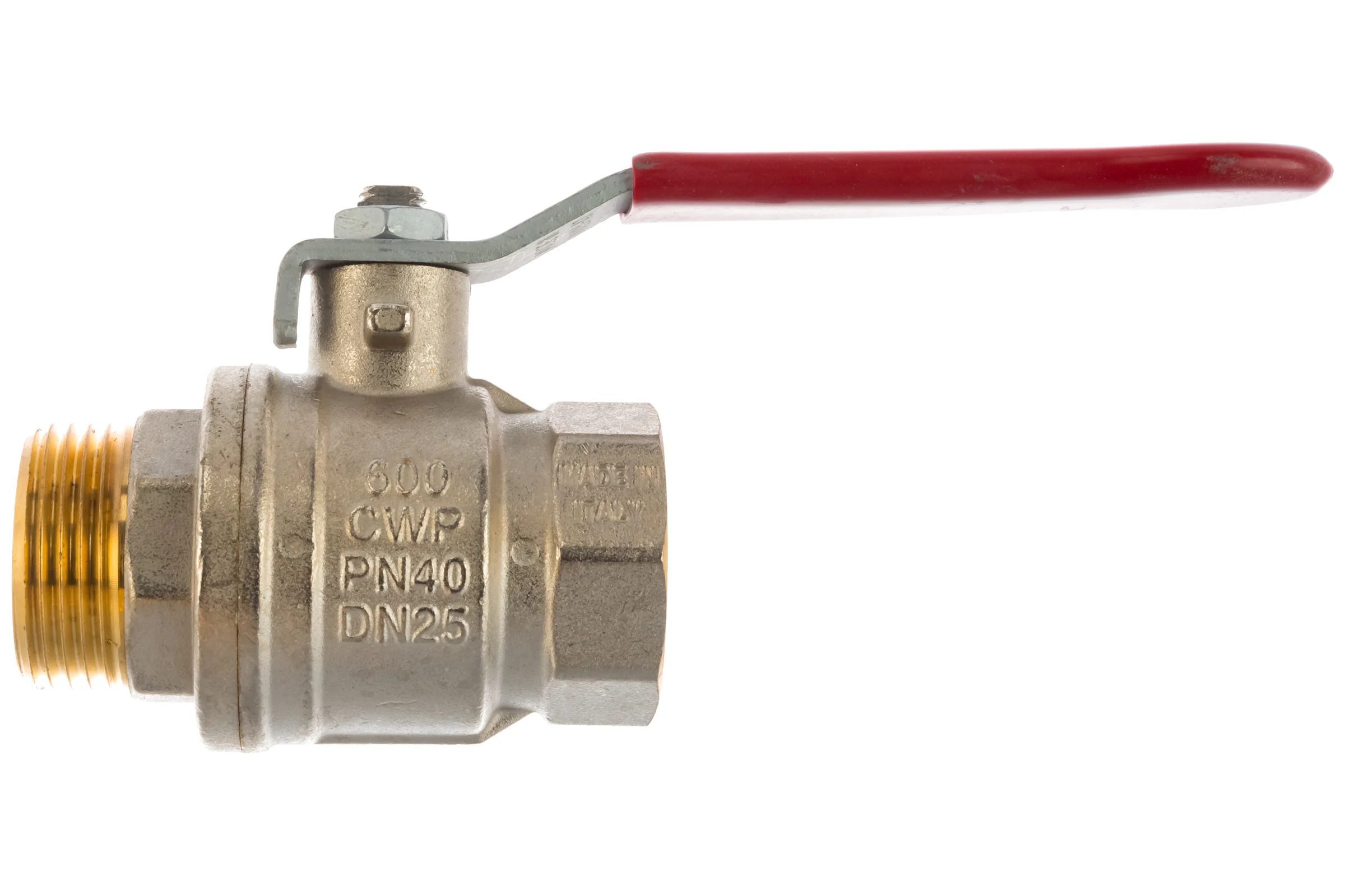 Шаровой кран RuB, 1" DN25 PN40, ВР-НР, серия MILANO (S.90), ручка S90F20