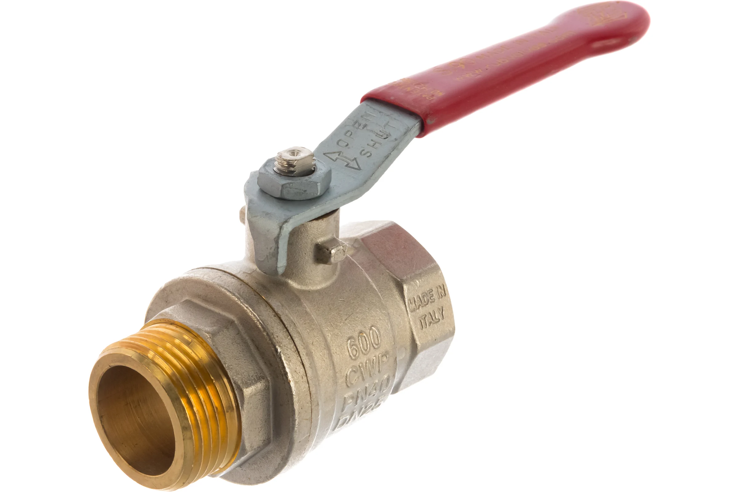 Шаровой кран RuB, 1" DN25 PN40, ВР-НР, серия MILANO (S.90), ручка S90F20