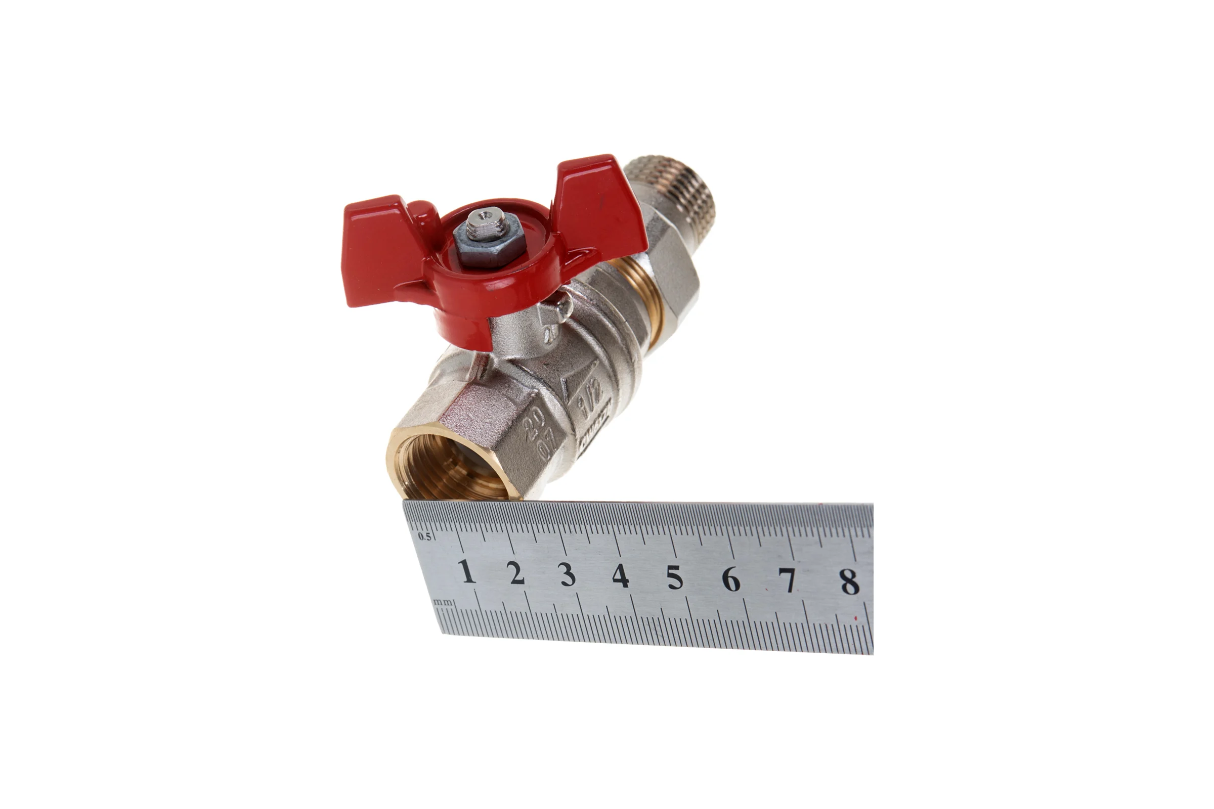 Шаровой кран RuB с накидной гайкой ("американка"), 1/2" DN15 PN40, ВР-ВР, серия MILANO (S.90) S90D36
