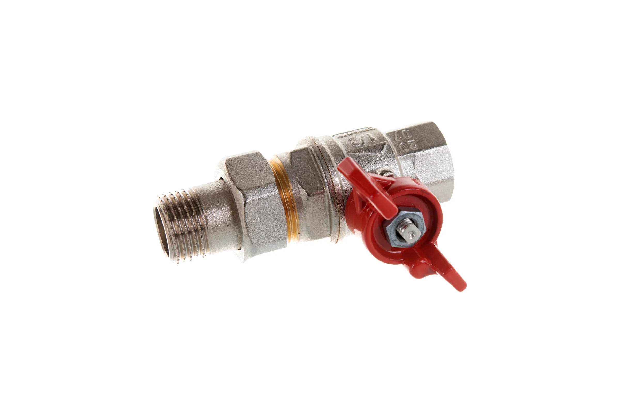 Шаровой кран RuB с накидной гайкой ("американка"), 1/2" DN15 PN40, ВР-ВР, серия MILANO (S.90) S90D36