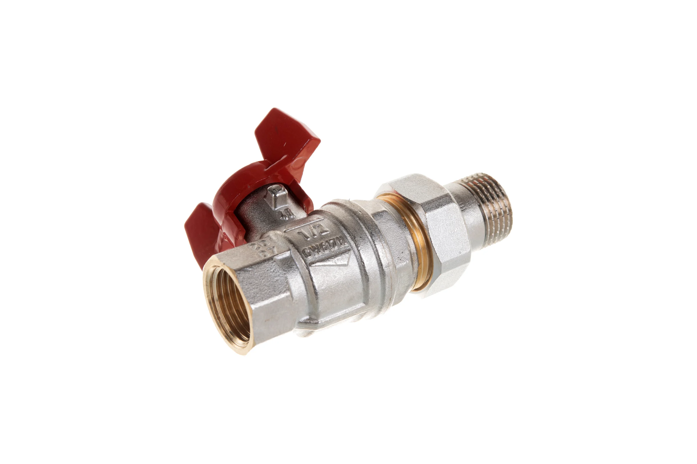 Шаровой кран RuB с накидной гайкой ("американка"), 1/2" DN15 PN40, ВР-ВР, серия MILANO (S.90) S90D36