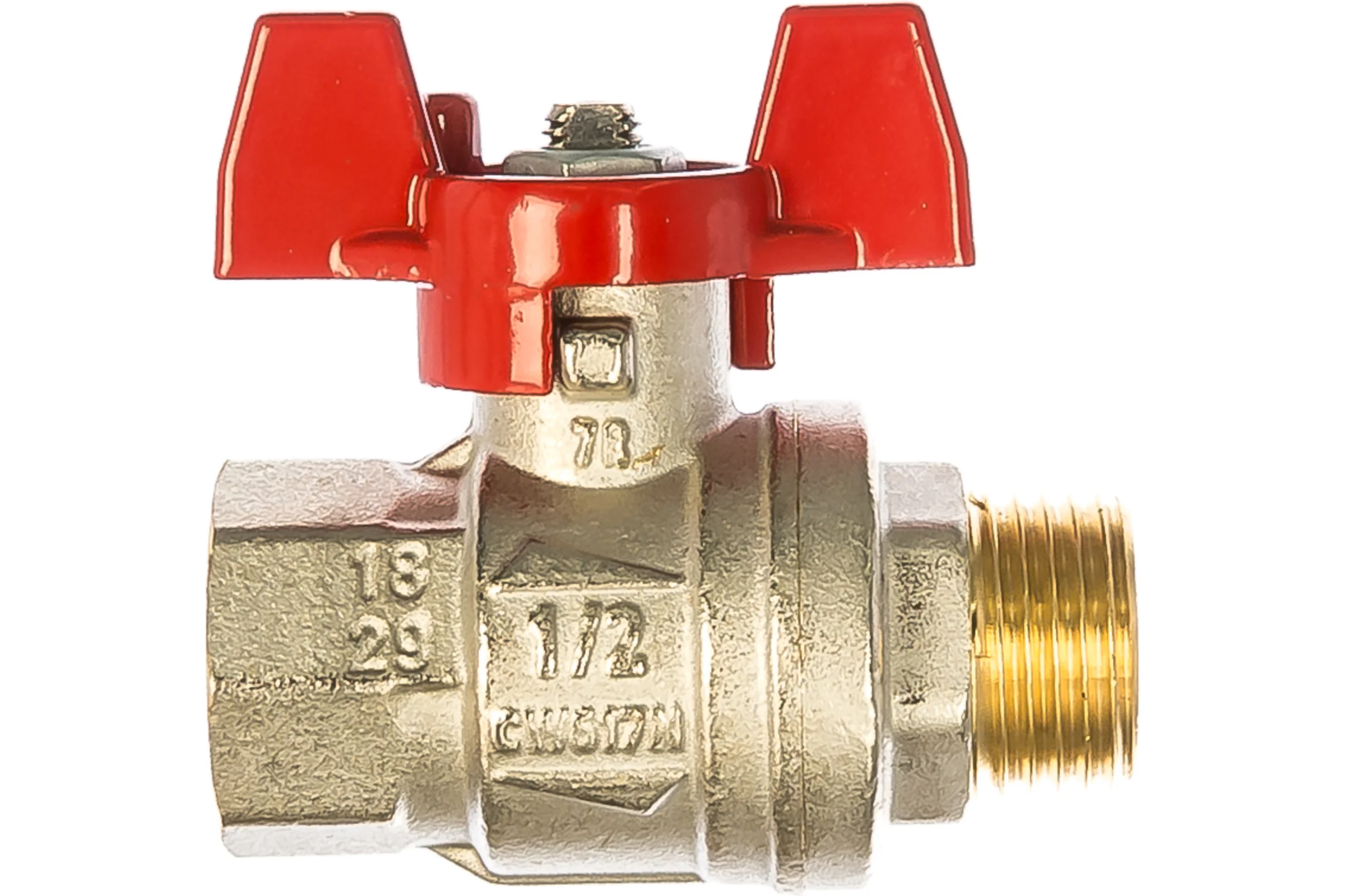 Шаровой кран RuB серия Milano S90 1/2", бабочка, В/Н, S90D26