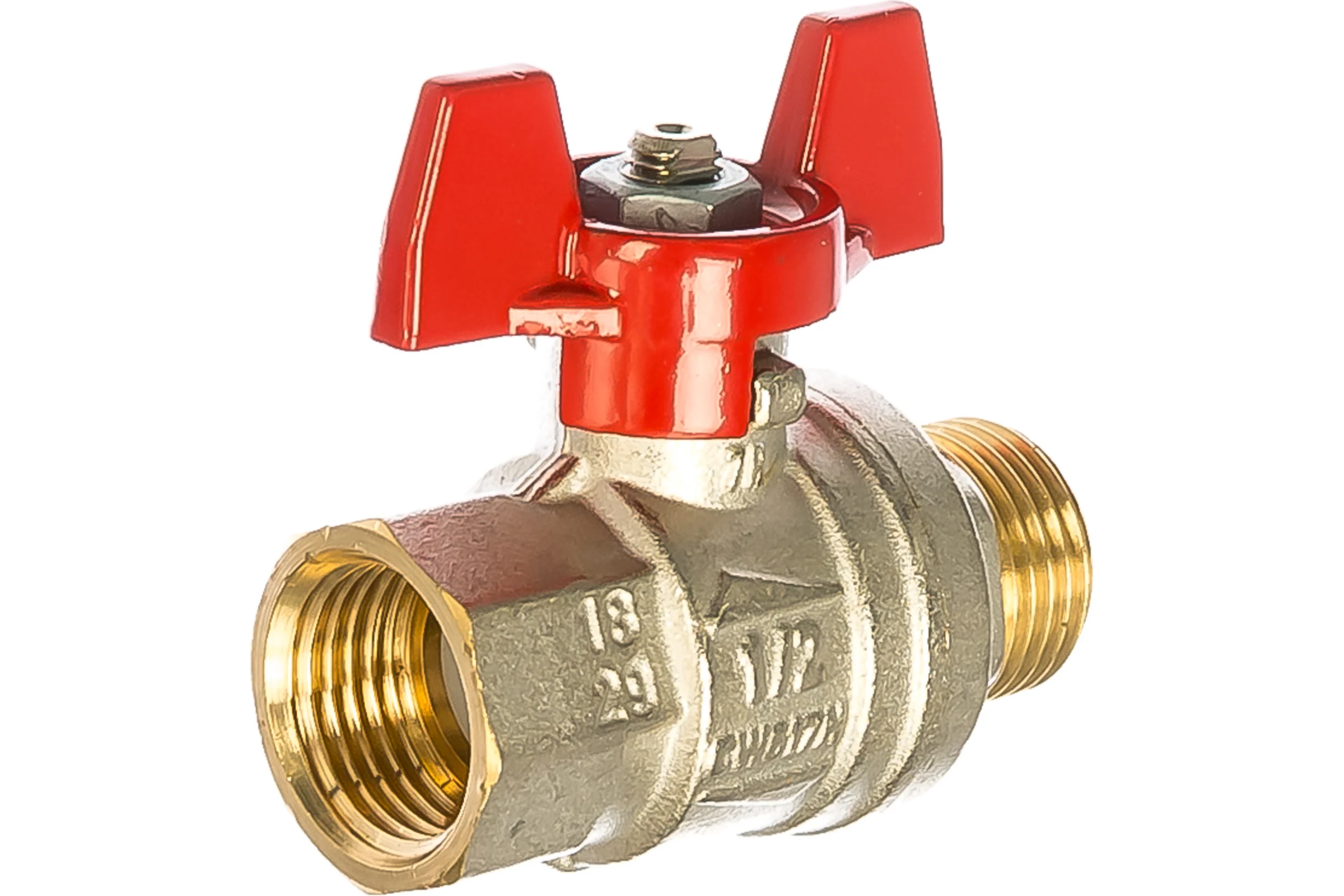 Шаровой кран RuB серия Milano S90 1/2", бабочка, В/Н, S90D26